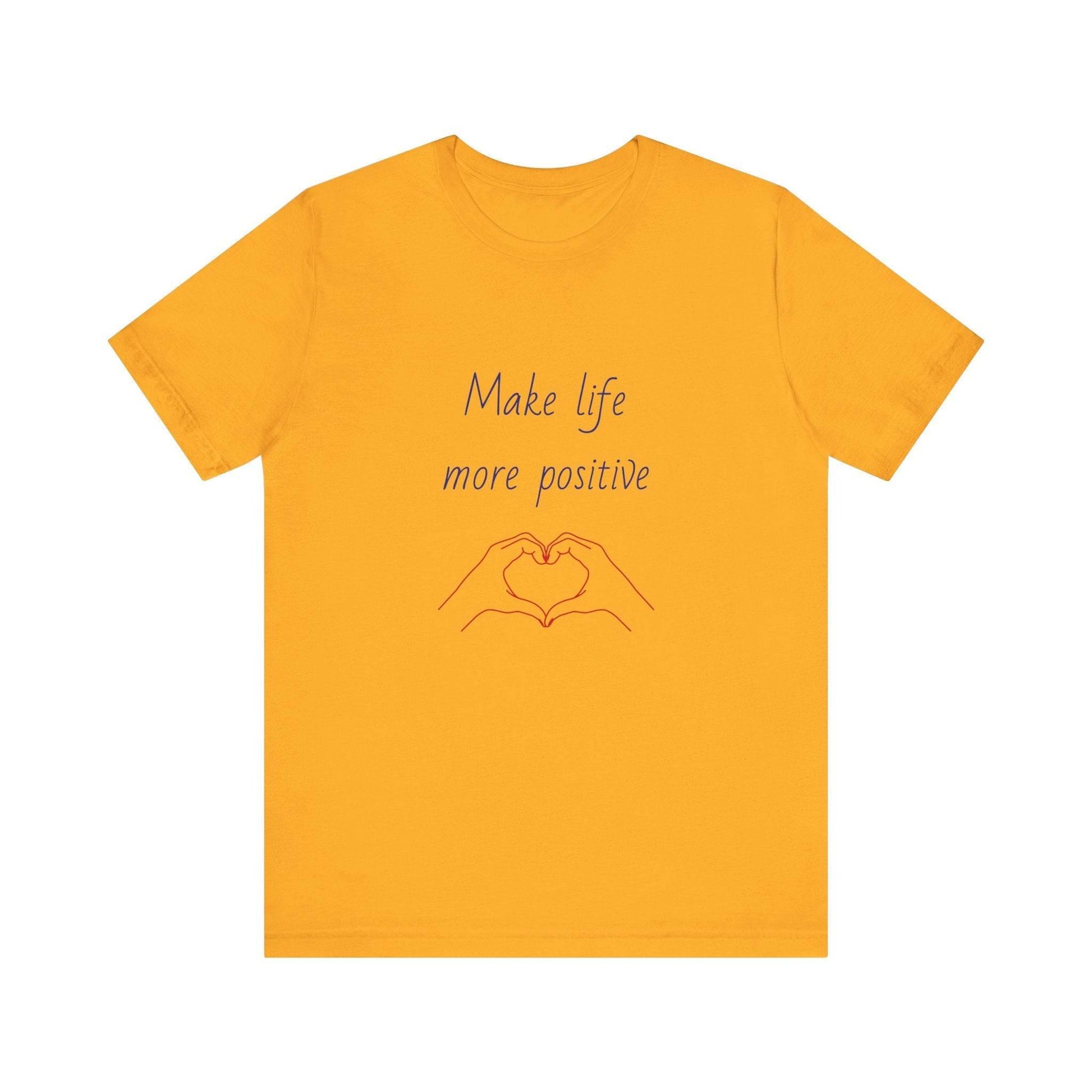 Positive Vibes Unisex Short Sleeve Tee - Make Life More Positive - The Dreamer's Bookshop.
