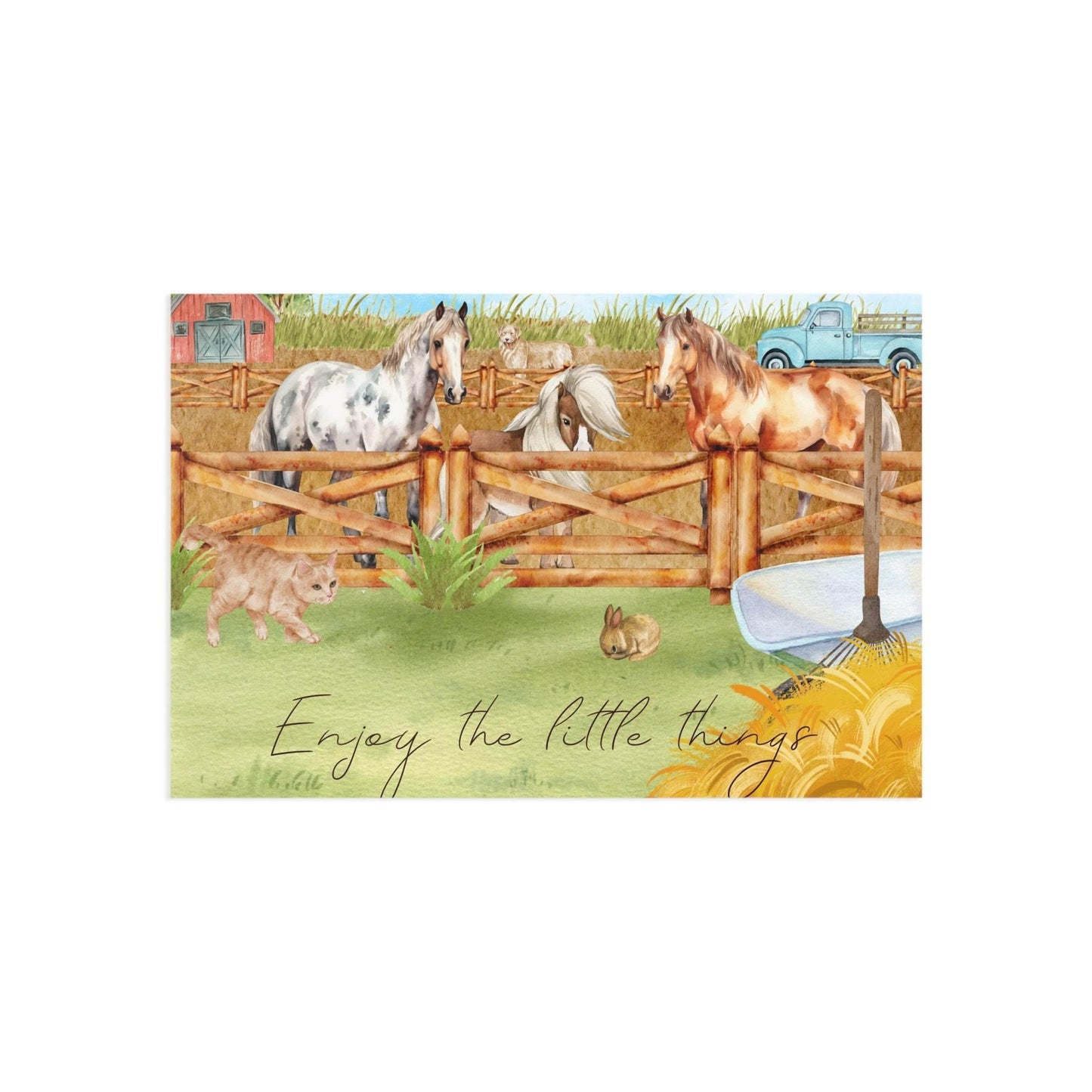 The Dreamer's Bookshop "Horse stable" Enjoy the Little Things Card - The Dreamer's Bookshop.