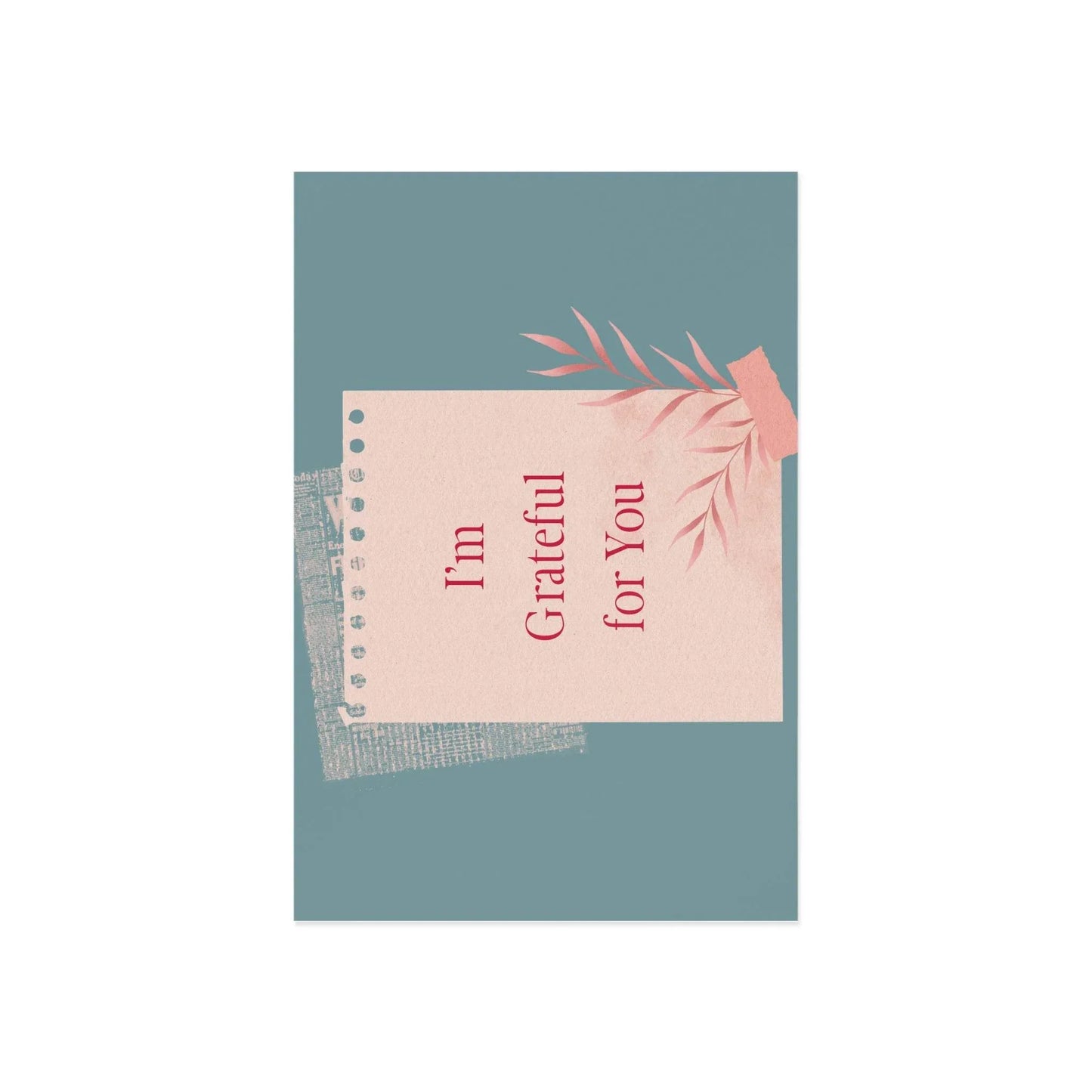 The Dreamer's Bookshop Appreciation "I'm Grateful for You" Print Card - The Dreamer's Bookshop.