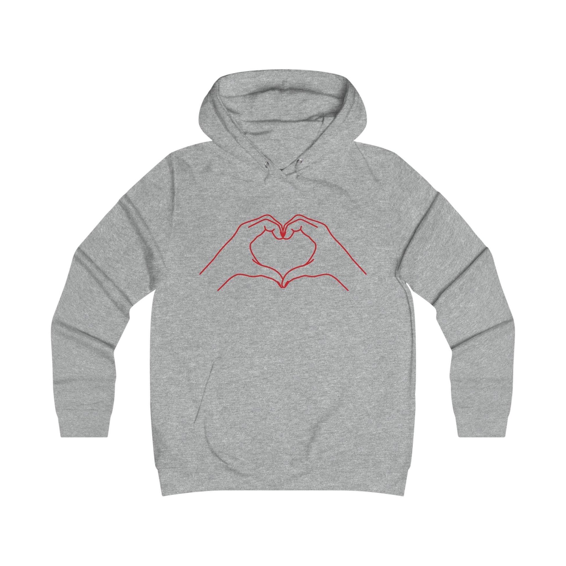 Girlie Heart & Dreams College Hoodie - Cozy Style for women - The Dreamer's Bookshop.