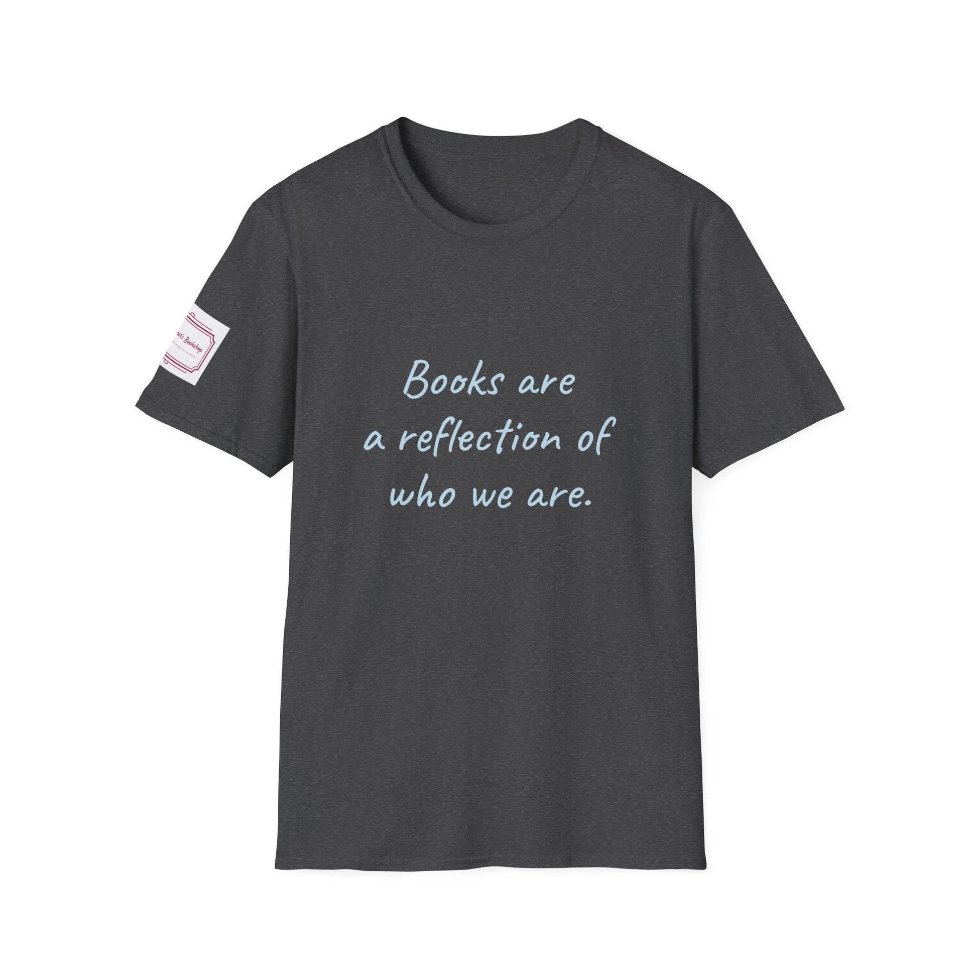 Books Are a Reflection Unisex Softstyle T-Shirt – Perfect for Book Lovers & Readers - The Dreamer's Bookshop.