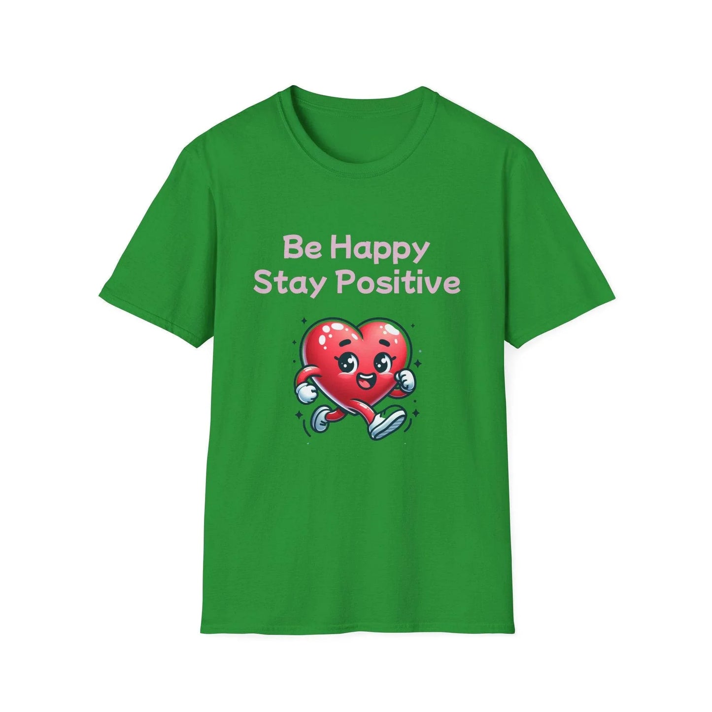 Be Happy Stay Positive Graphic T-Shirt for Optimism Lovers - The Dreamer's Bookshop.
