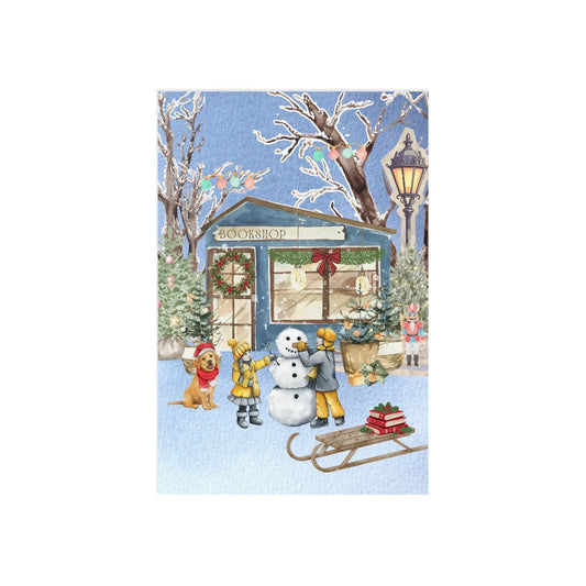 The Dreamer's Bookshop "Winter Bookshop" Christmas Card - The Dreamer's Bookshop.