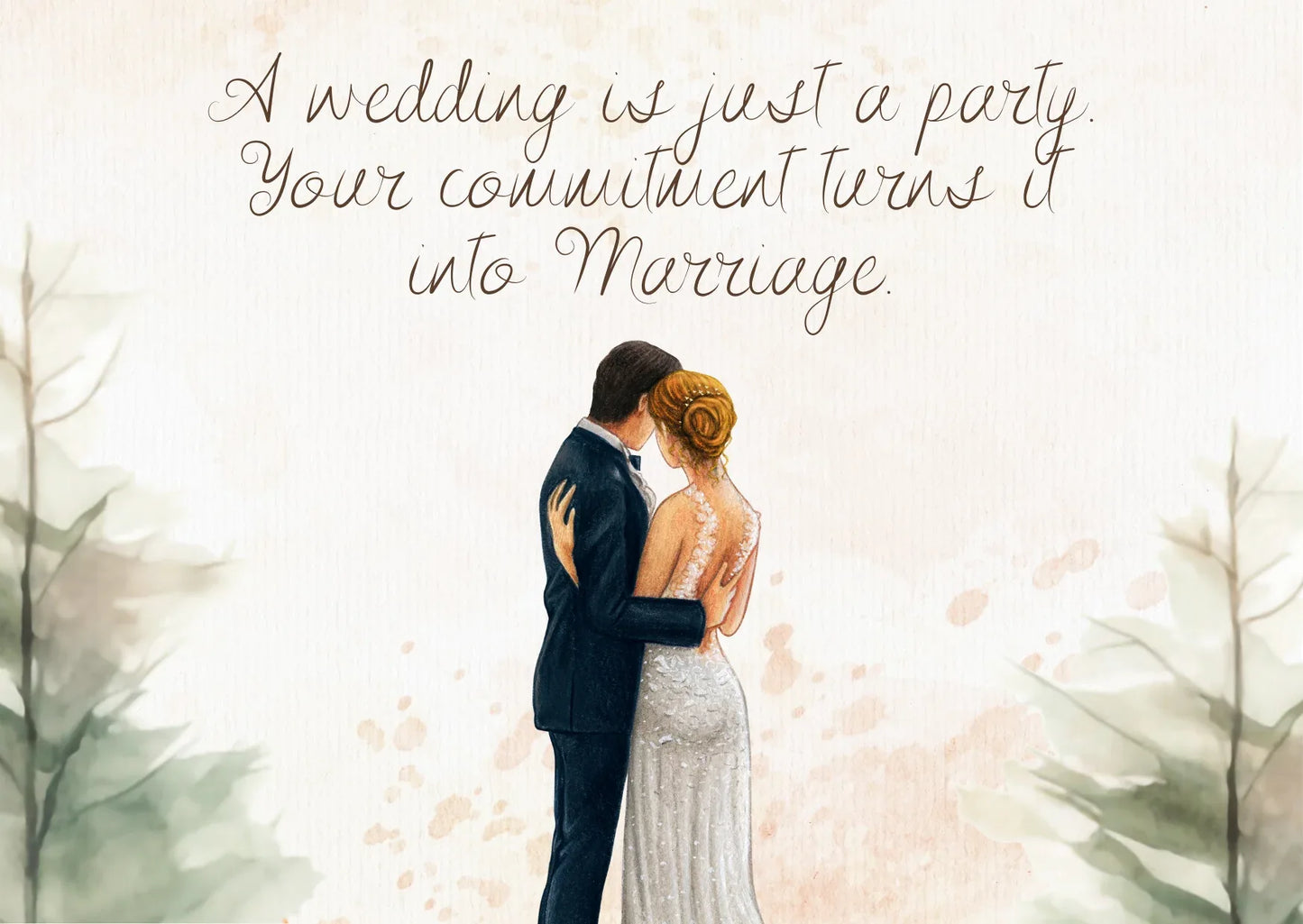 The Dreamer's Bookshop "Just a Party" Wedding Card - The Dreamer's Bookshop.