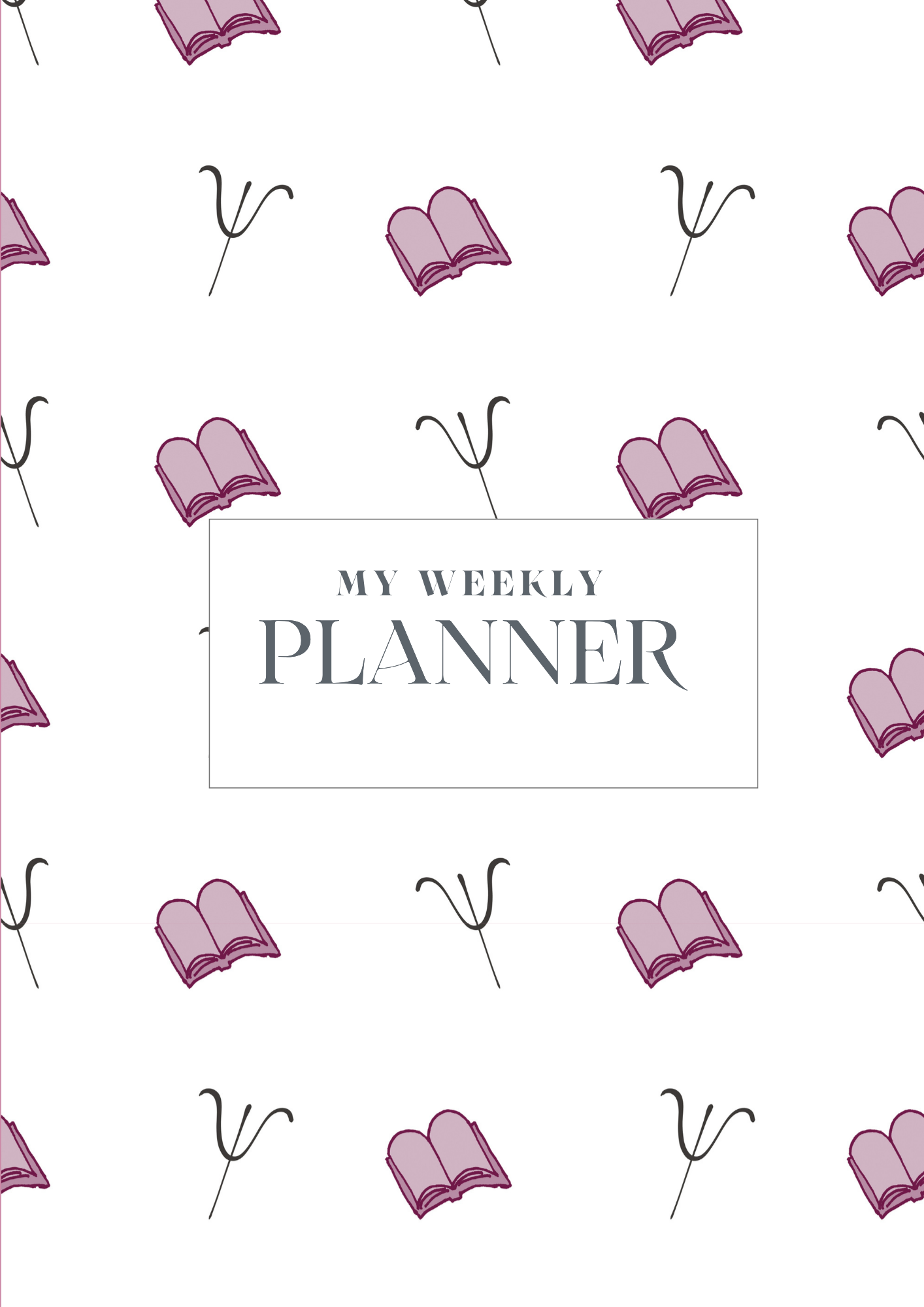 My Weekly Planner Notebook — Floral Book Lover Log