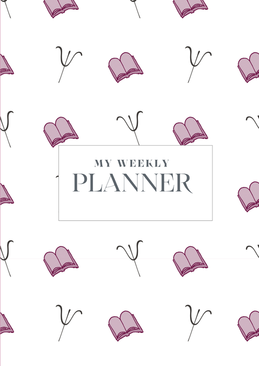 My Weekly Planner Notebook — Floral Book Lover Log