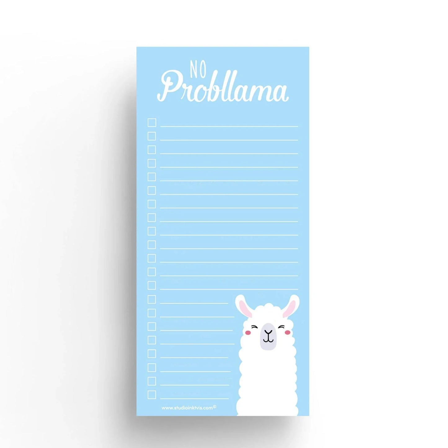 Studio Inktvis - Lama to do list notitieblok voor lama-liefhebbers - The Dreamer's Bookshop.