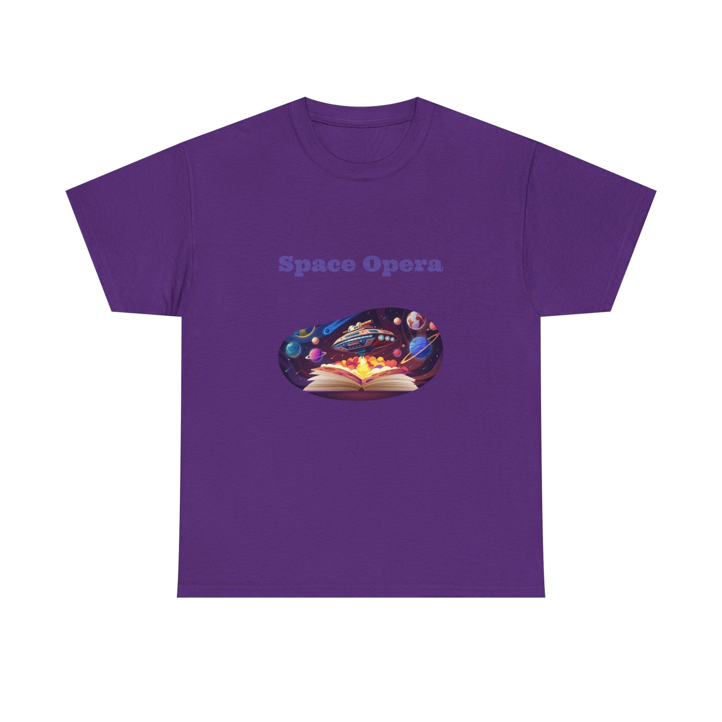 Space Opera -  Graphic Tee - Unisex Heavy Cotton T-Shirt Sci-Fi Books