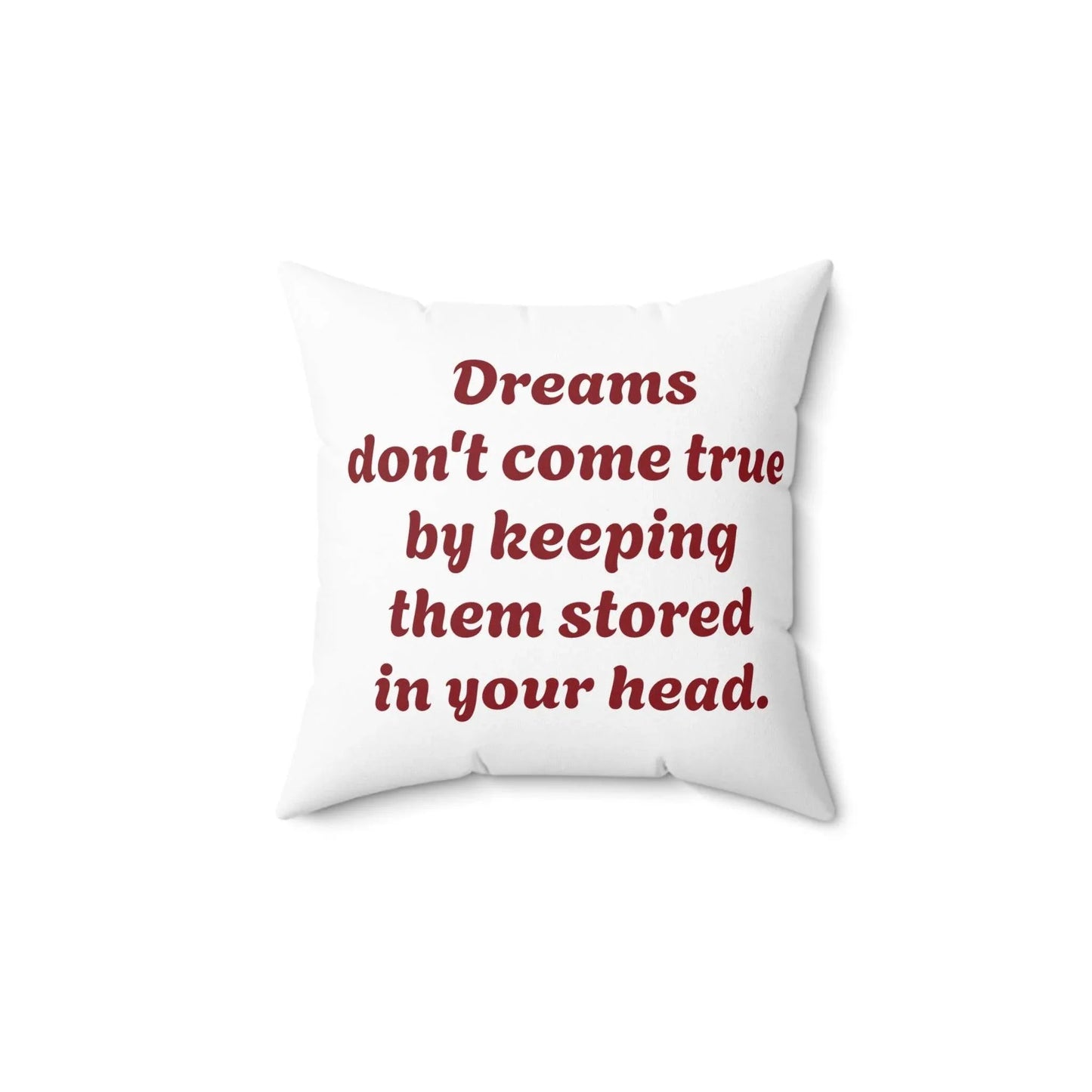 Inspirational Dreamer Square Pillow - Perfect for Book Lovers & Cozy Home Decor - The Dreamer's Bookshop.