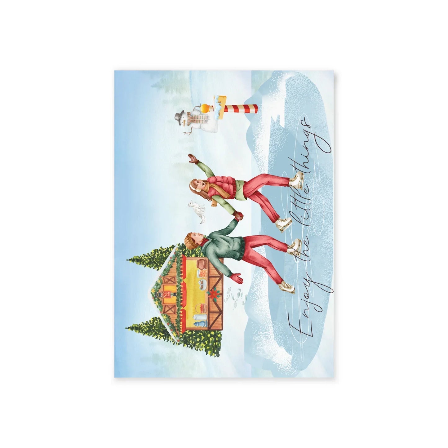 The Dreamer's Bookshop "Ice Skating" Enjoy the Little Things Card - The Dreamer's Bookshop.