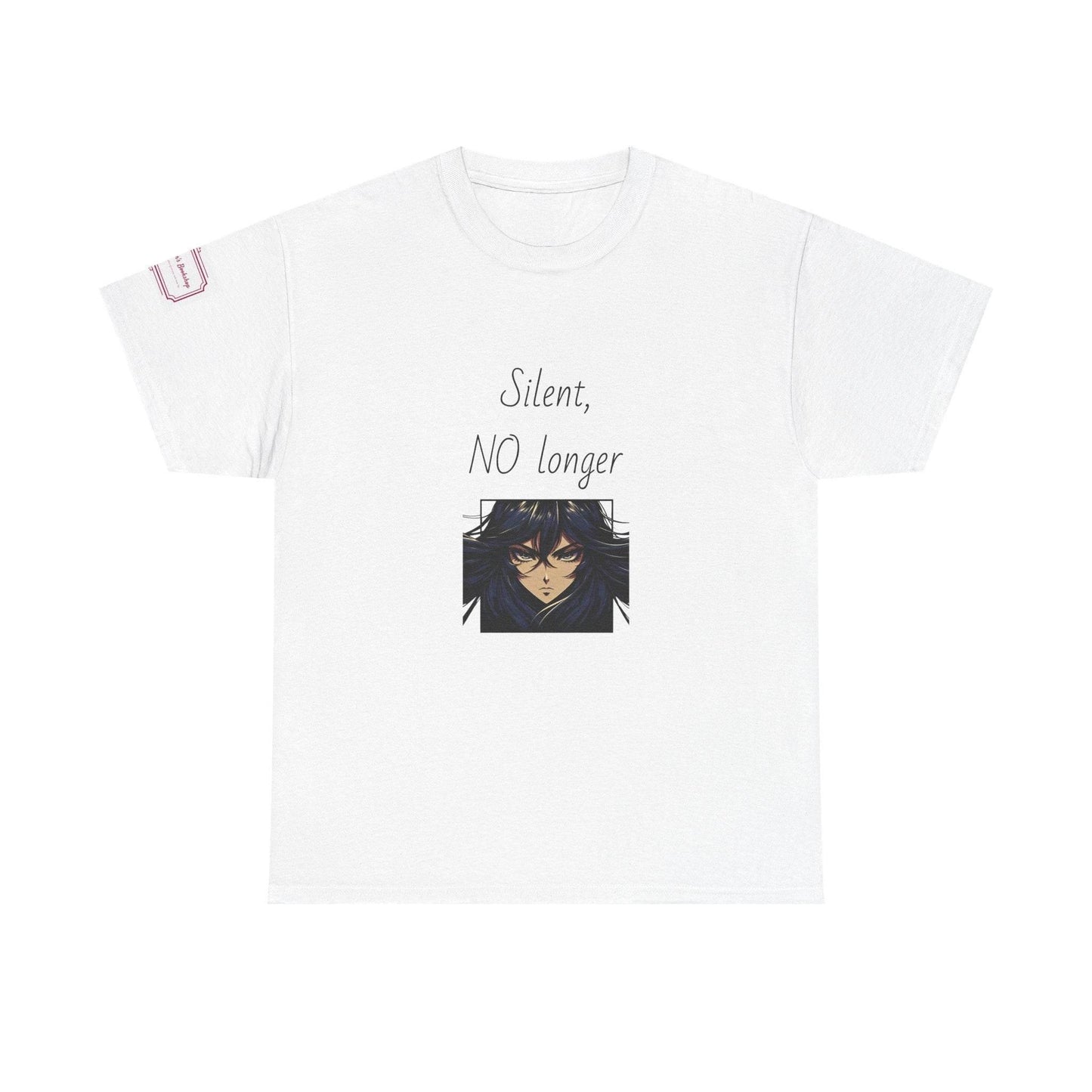 Silent, NO longer - Inspirational Unisex Heavy Cotton Tee - The Dreamer's Bookshop.