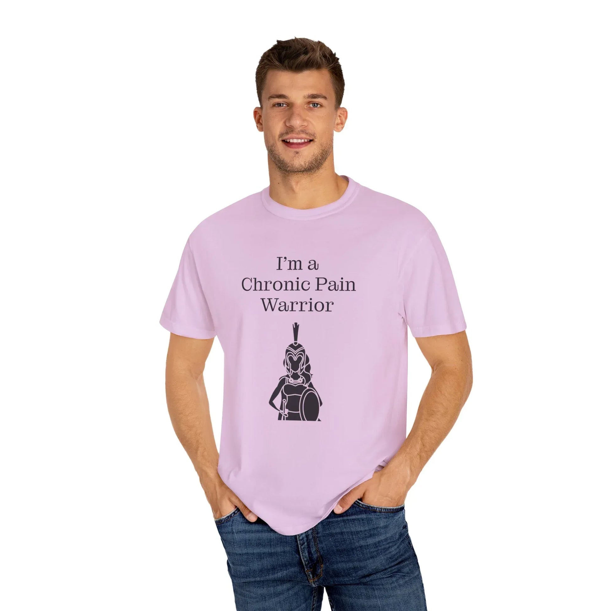 Chronic Pain Warrior Unisex Garment-Dyed T-shirt - Inspirational Motivational Tee - The Dreamer's Bookshop.