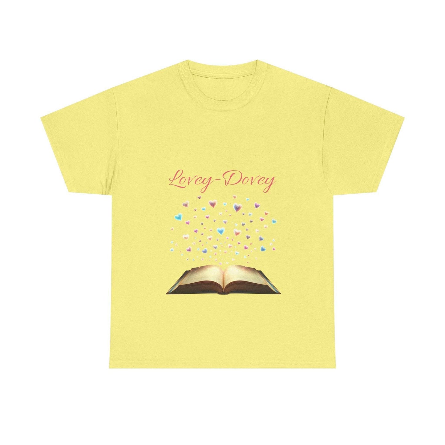 Lovey - Dovey - Unisex Heavy Cotton Tee - Sweet Romance - The Dreamer's Bookshop.
