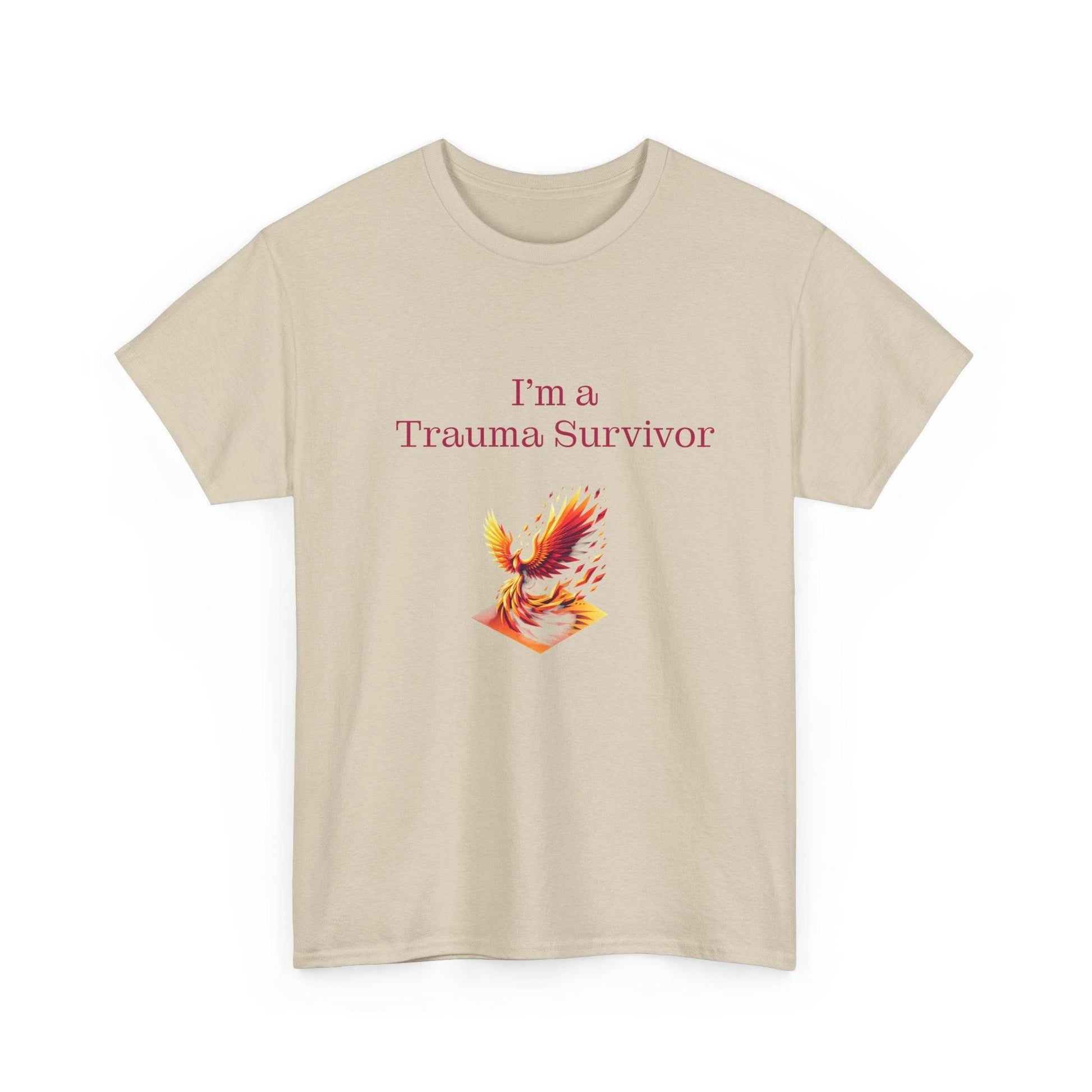 Trauma Survivor Unisex Heavy Cotton Tee - Empowering Apparel for Health Awareness - The Dreamer's Bookshop.