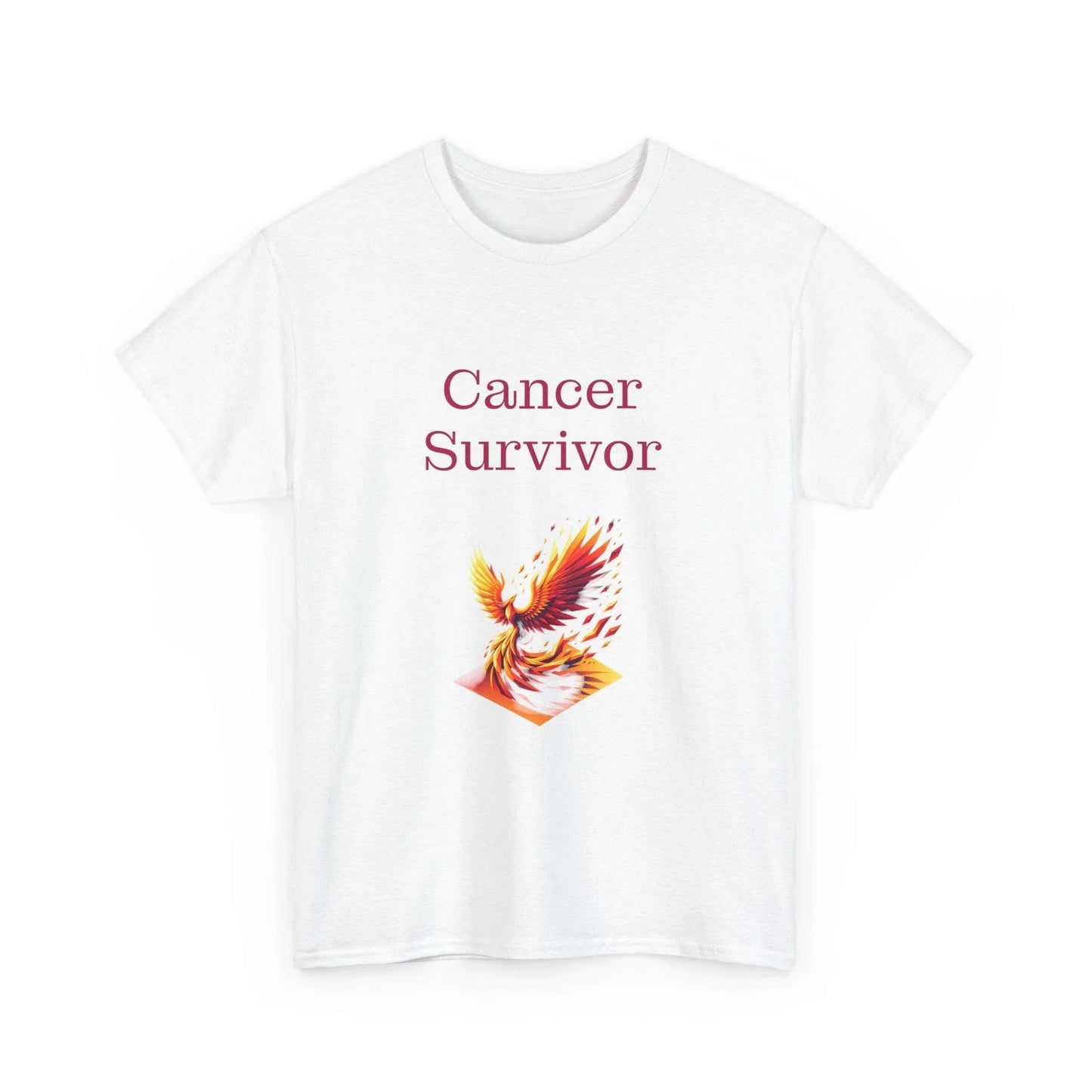 Cancer Survivor Unisex Heavy Cotton Tee - Empowering Apparel for Health Awareness - The Dreamer's Bookshop.