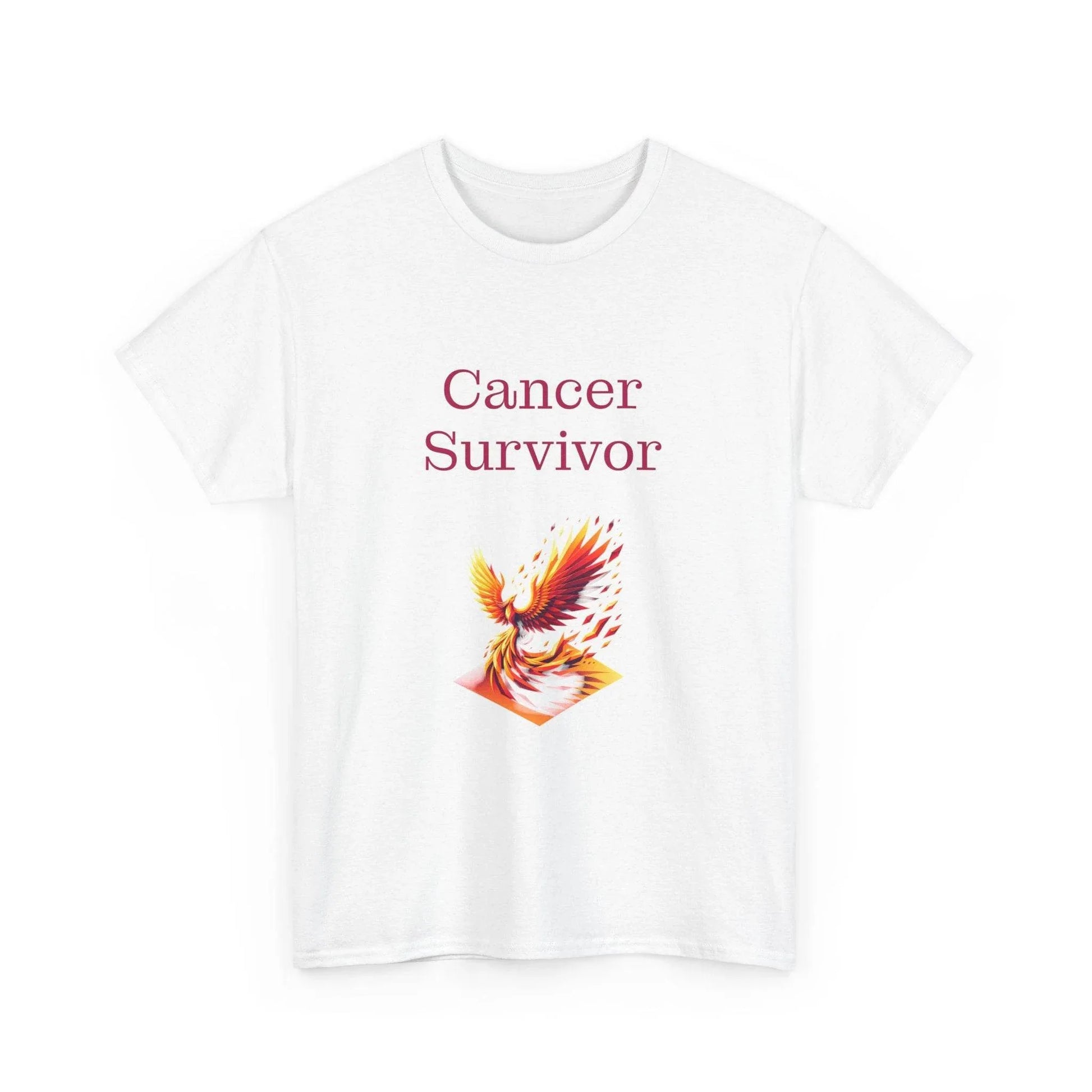 Cancer Survivor Unisex Heavy Cotton Tee - Empowering Apparel for Health Awareness - The Dreamer's Bookshop.
