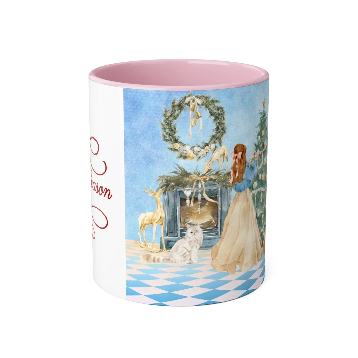 Christmas Tree Decoration Coffee Mug - 11oz Cup tis the Season - The Dreamer's Bookshop.