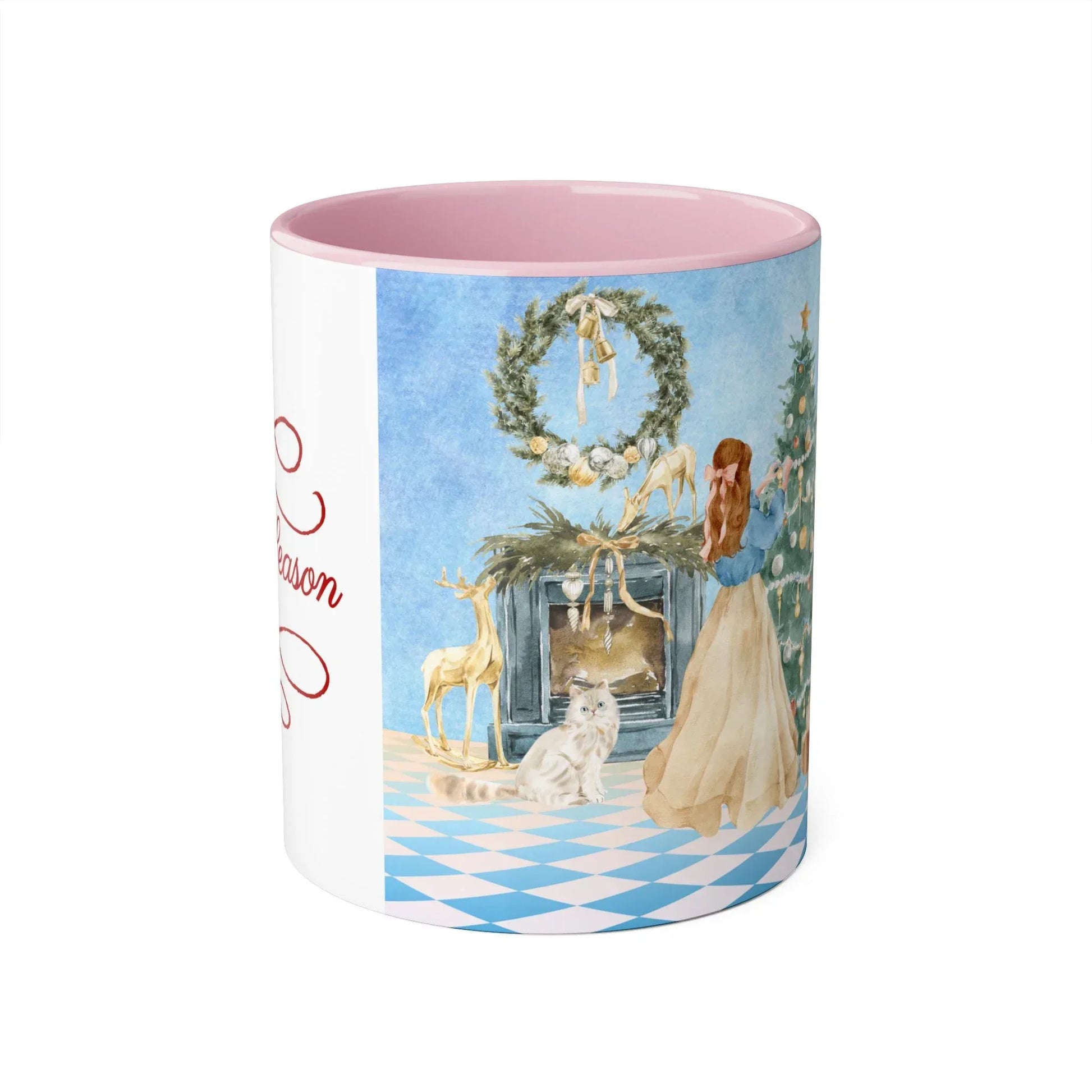 Christmas Tree Decoration Coffee Mug - 11oz Cup tis the Season - The Dreamer's Bookshop.