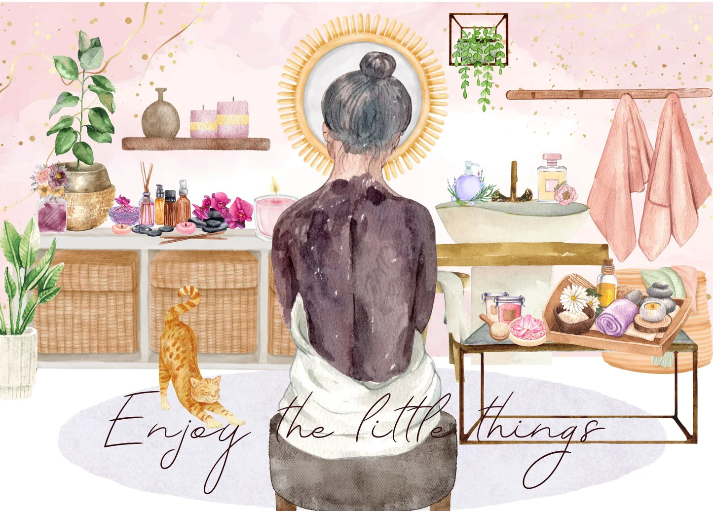 The Dreamer's Bookshop "Spa Day" Enjoy Little Things Card - The Dreamer's Bookshop.