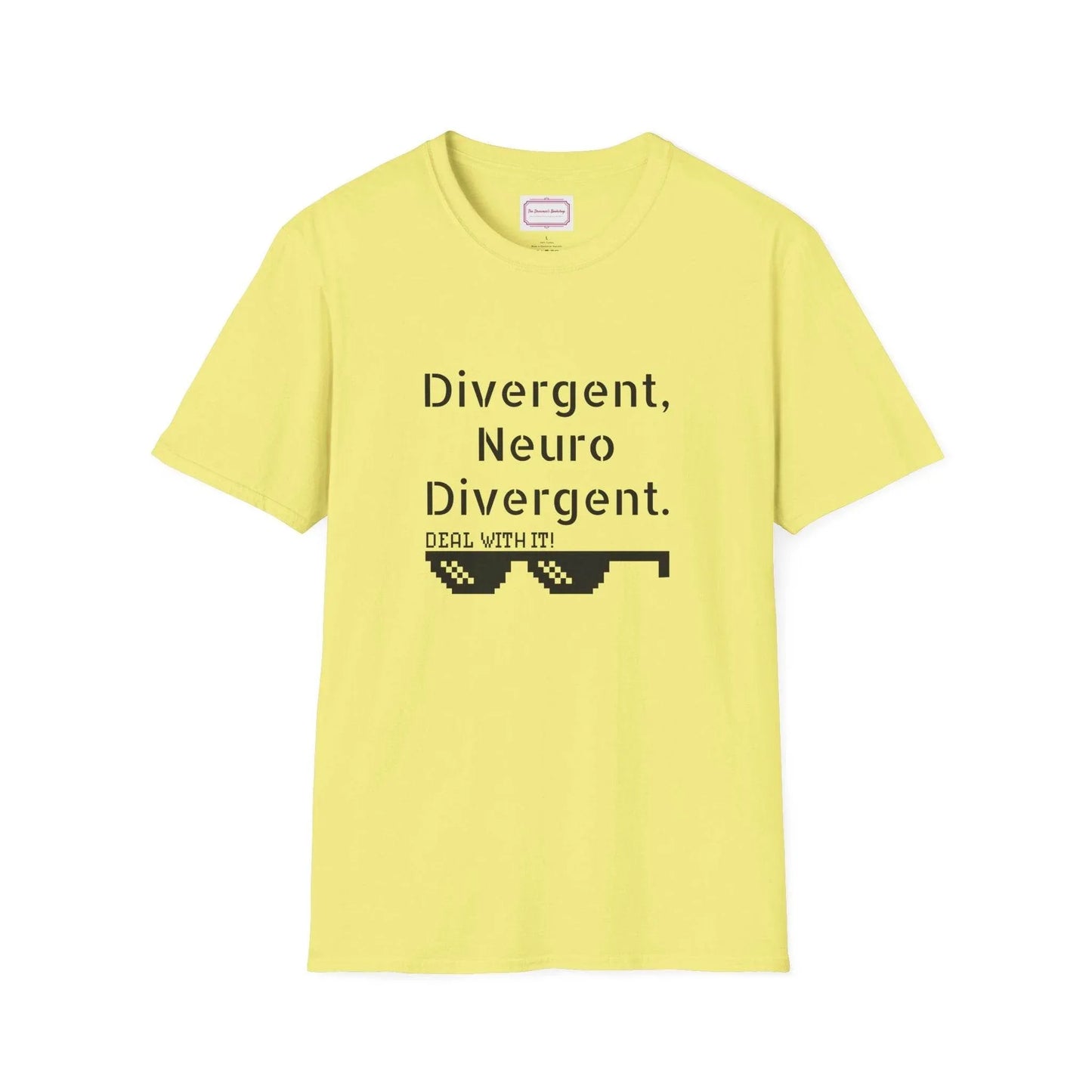 Divergent Neurodivergent T-Shirt - Unisex Softstyle Tee for Acceptance and Awareness - The Dreamer's Bookshop.