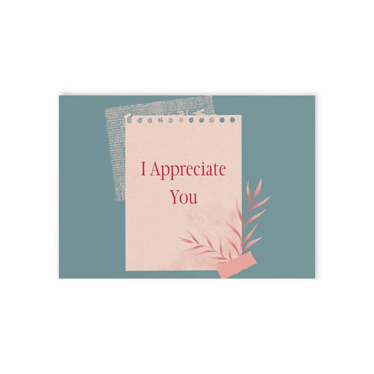The Dreamer's Bookshop Appreciation "I Appreciate You" Print Card - The Dreamer's Bookshop.
