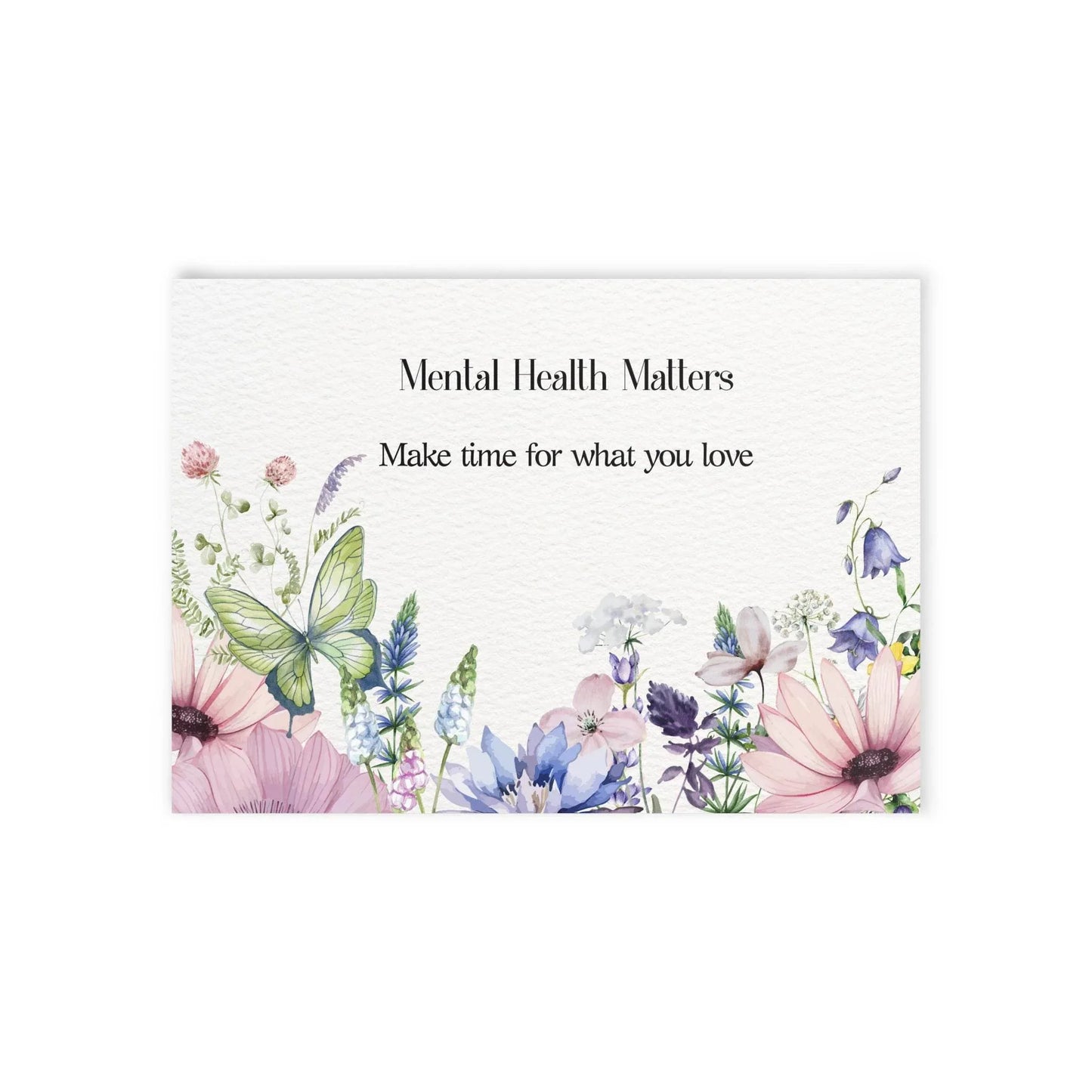 Watercolor "Make Time" Mental Health Matters Art Print - The Dreamer's Bookshop.