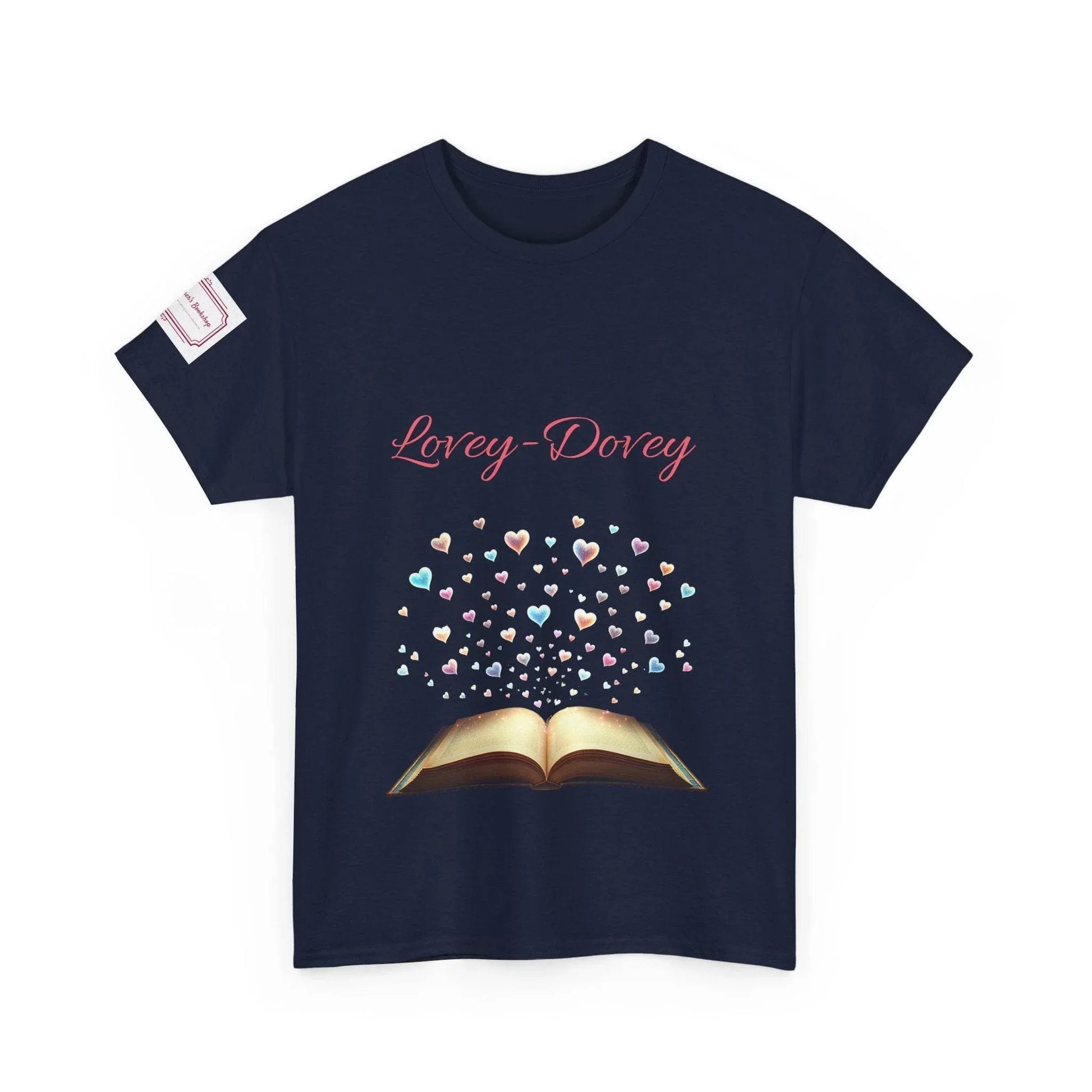 Lovey-Dovey - Unisex Heavy Cotton Tee - Sweet Romance - The Dreamer's Bookshop.