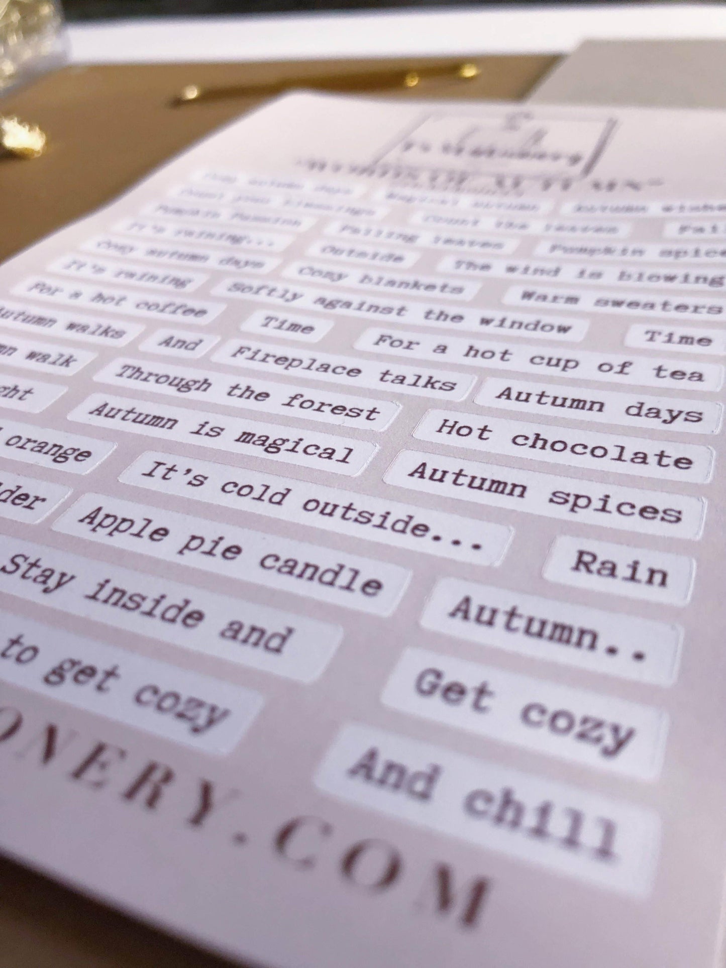 T's Stationery - „Woorden van de herfst” - The Dreamer's Bookshop.