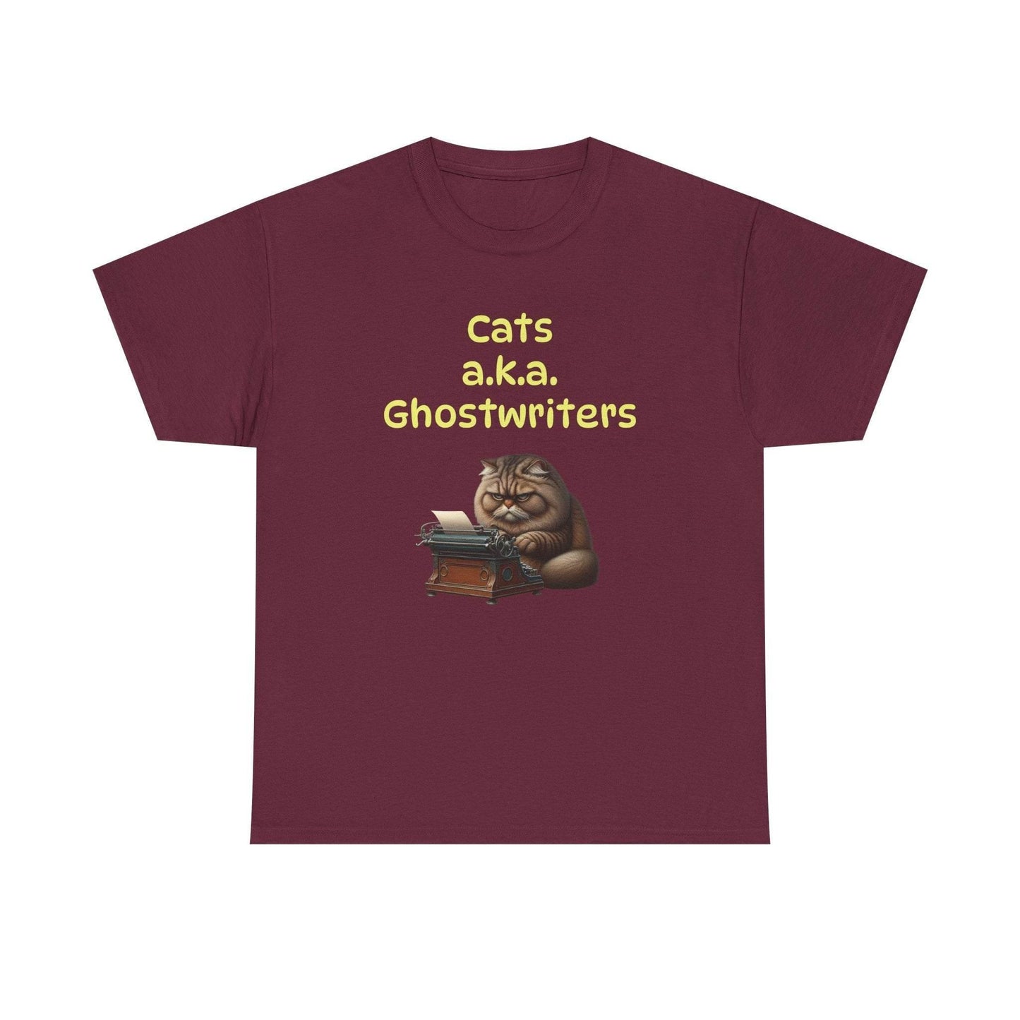 Cats Ghostwriters - A Unisex Heavy Cotton Tee - Perfect Gift for Book Lovers - The Dreamer's Bookshop.
