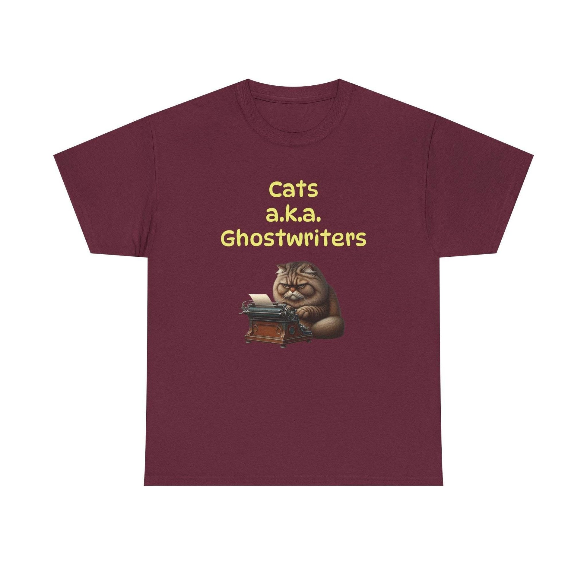 Cats Ghostwriters - A Unisex Heavy Cotton Tee - Perfect Gift for Book Lovers - The Dreamer's Bookshop.