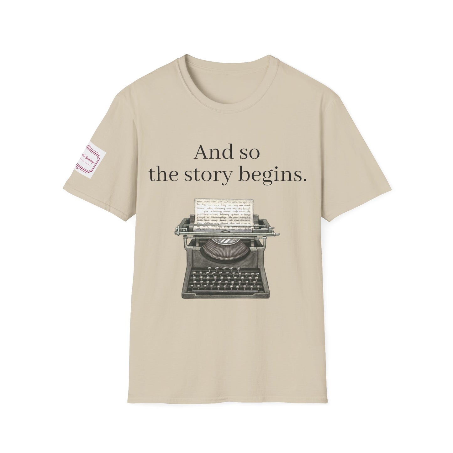 Unisex T-Shirt - Vintage Writing "Story Begins" for Book Lovers