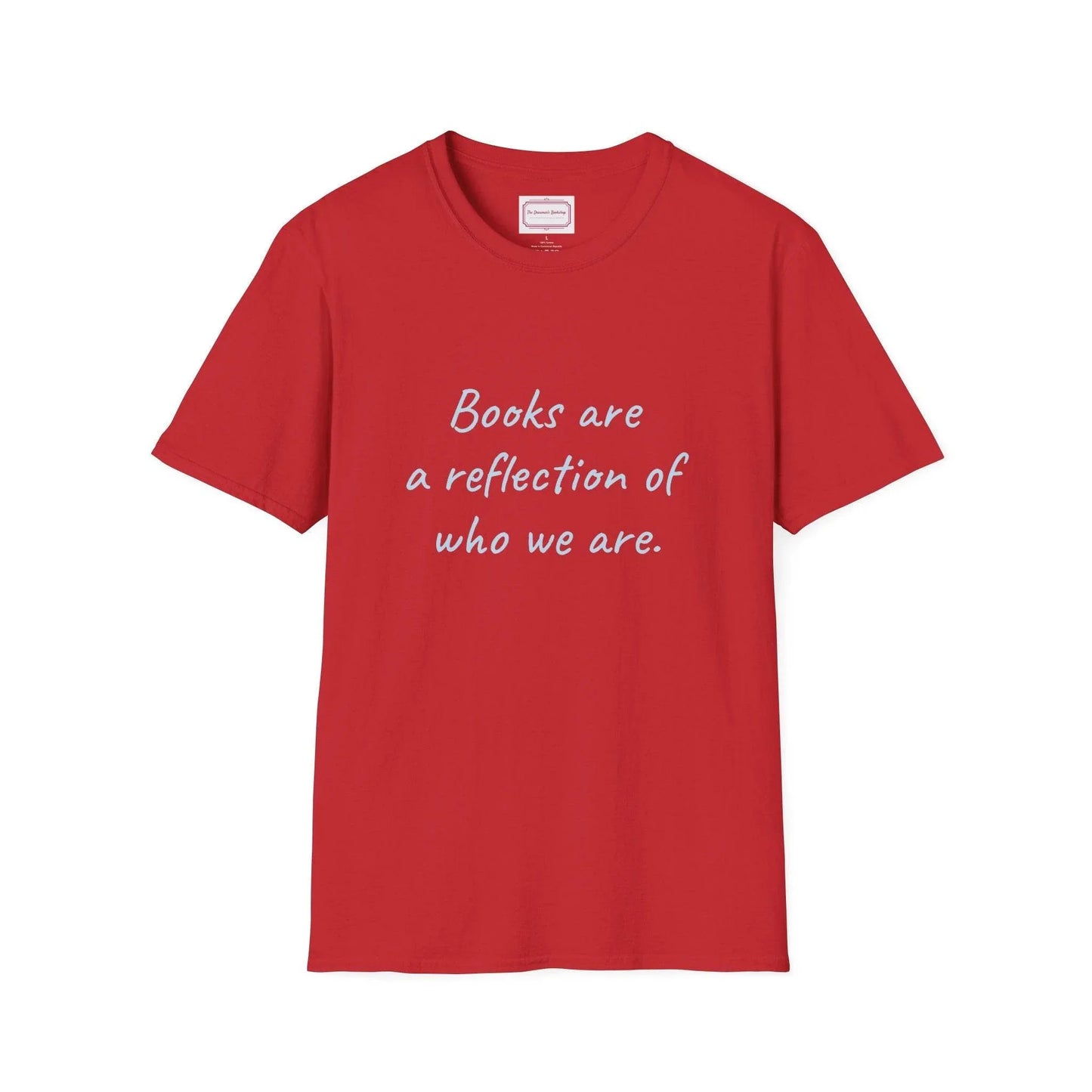 Books Are Reflection Unisex Softstyle T-Shirt - Literary Quote Tee - The Dreamer's Bookshop.