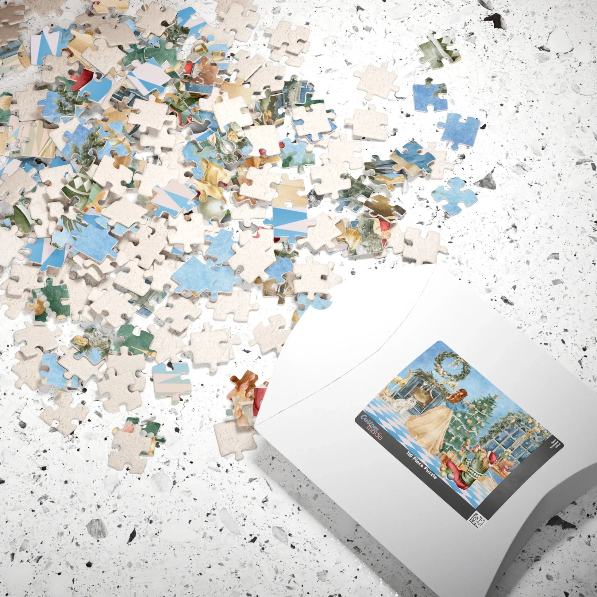 Christmas Morning Family Puzzle — Holiday Scene Jigsaw (110/252/520/1014 pcs) - The Dreamer's Bookshop.