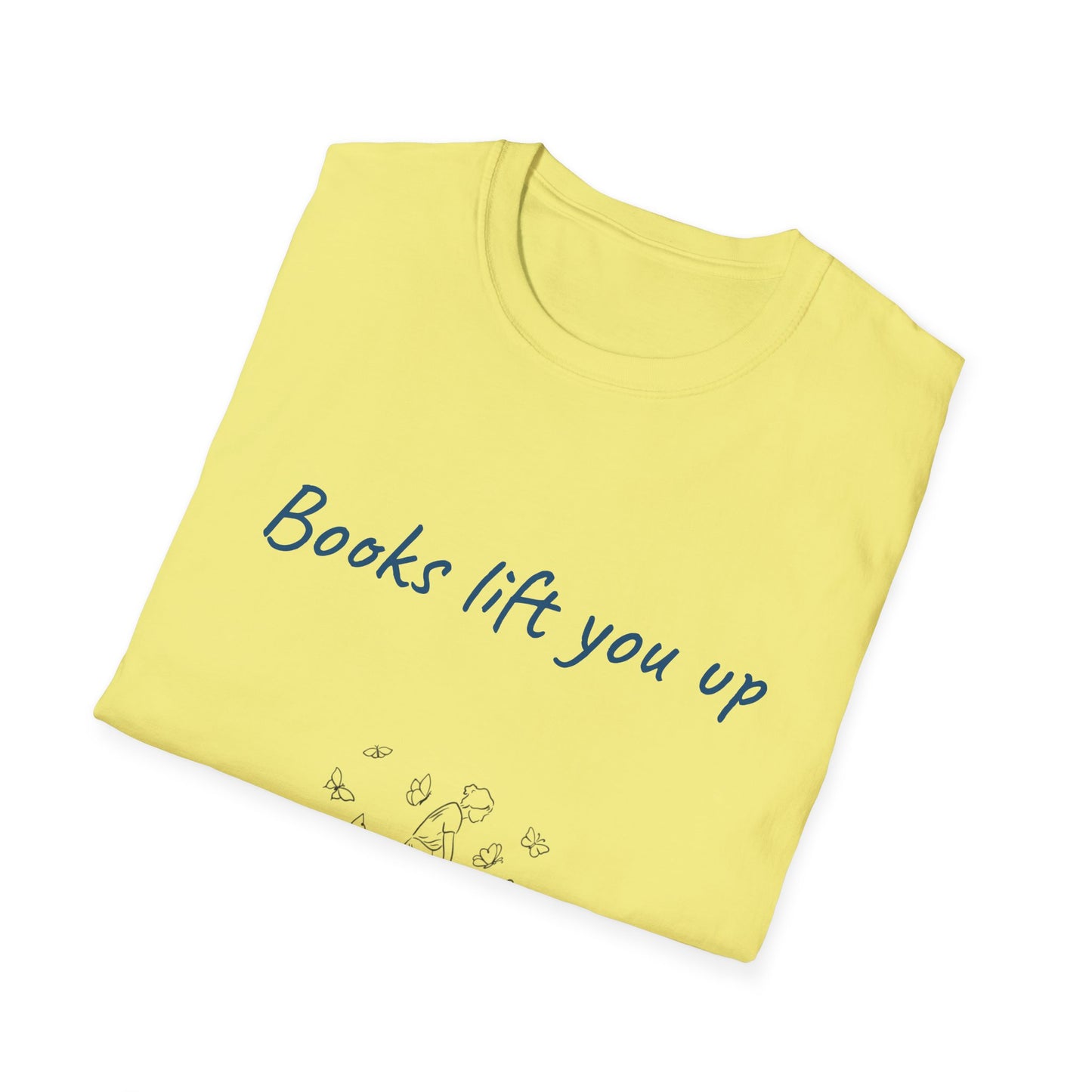 Inspirational Unisex Softstyle T-Shirt - Books Lift You Up