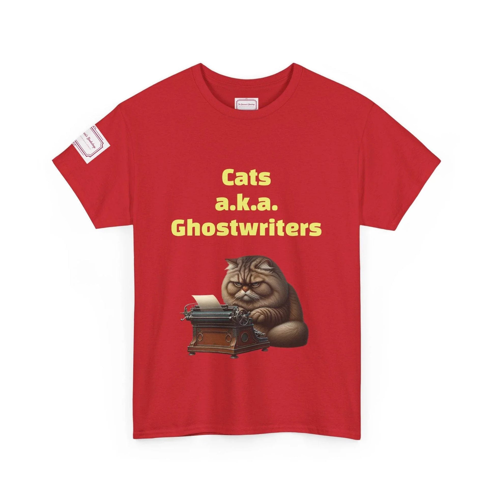 Cats Ghostwriters - Unisex Heavy Cotton Tee - Perfect for Book Lovers - The Dreamer's Bookshop.