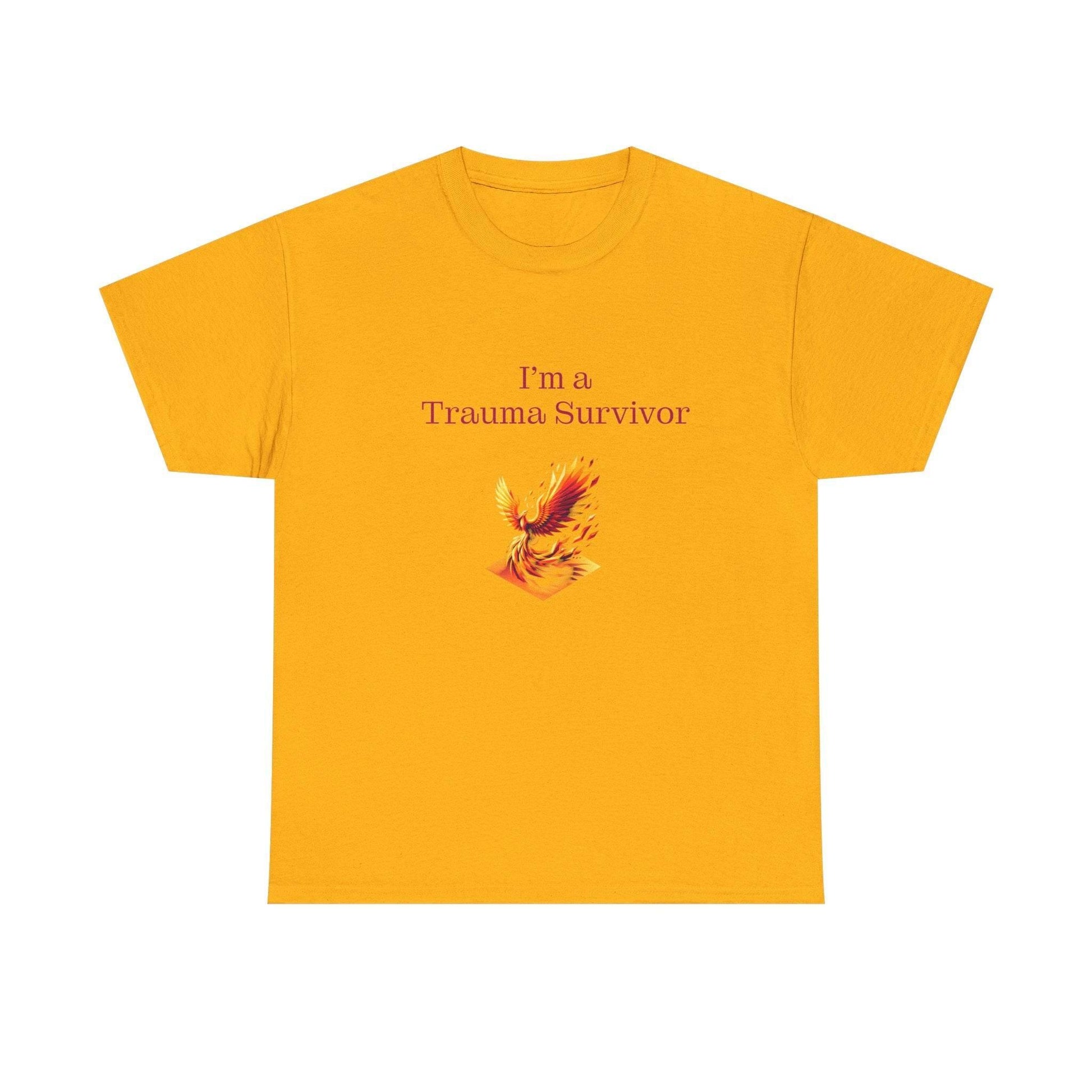 Trauma Survivor Unisex Heavy Cotton Tee - Empowering Apparel for Health Awareness - The Dreamer's Bookshop.