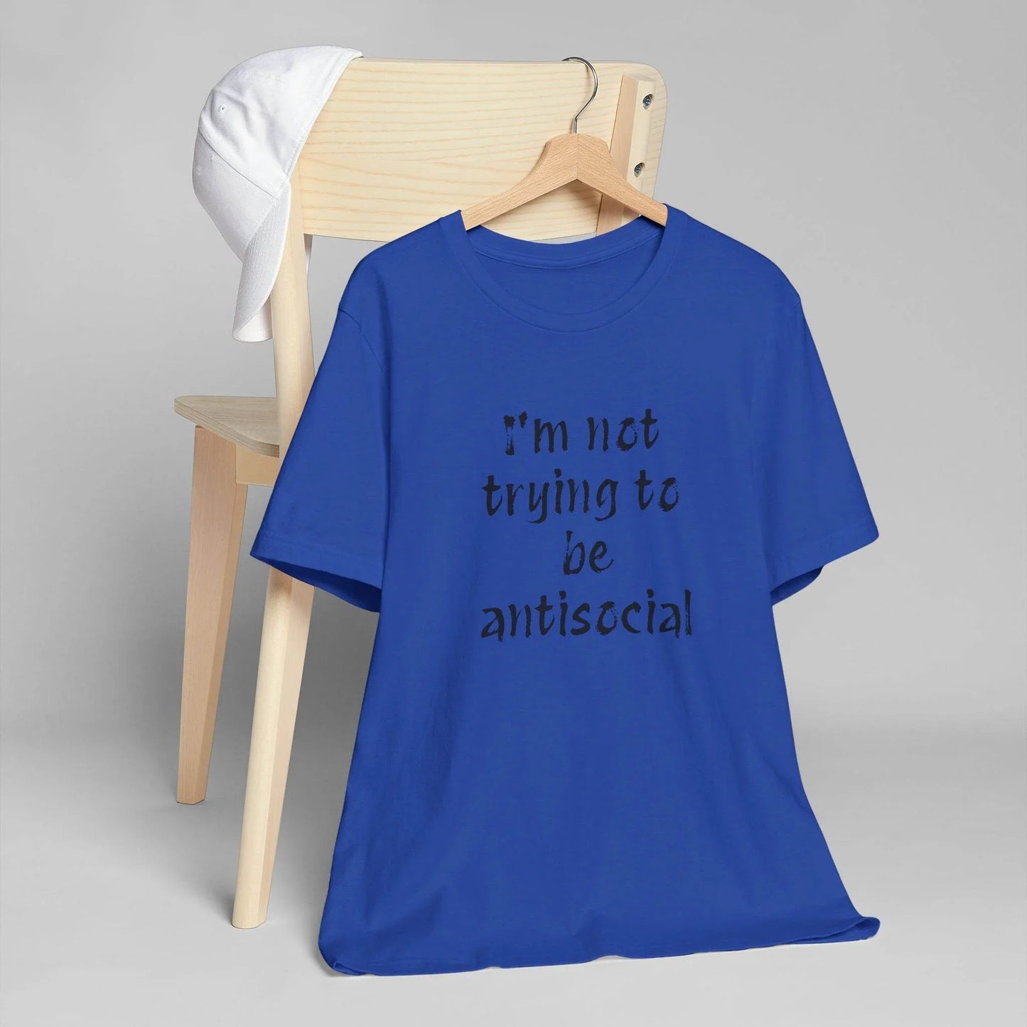 Funny Unisex Jersey T-Shirt - Anti-Social Vibe for Booktroverts - The Dreamer's Bookshop.