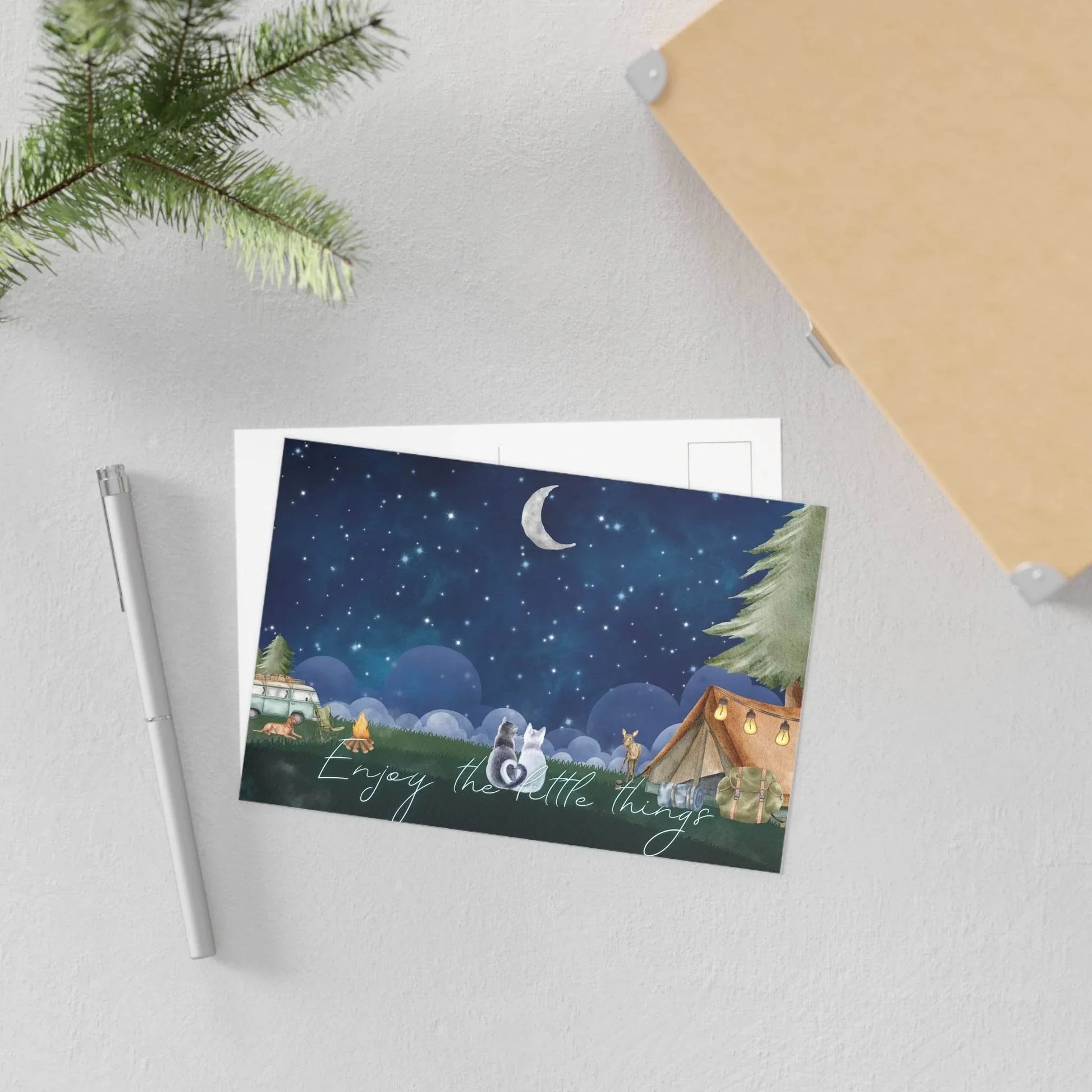 The Dreamer's Bookshop "Camping" Enjoy the Little Things Card - The Dreamer's Bookshop.