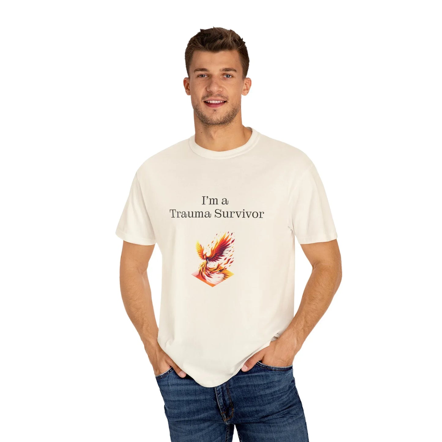 Trauma Survivor Unisex Garment-Dyed T-Shirt - Empowering Supportive Apparel - The Dreamer's Bookshop.