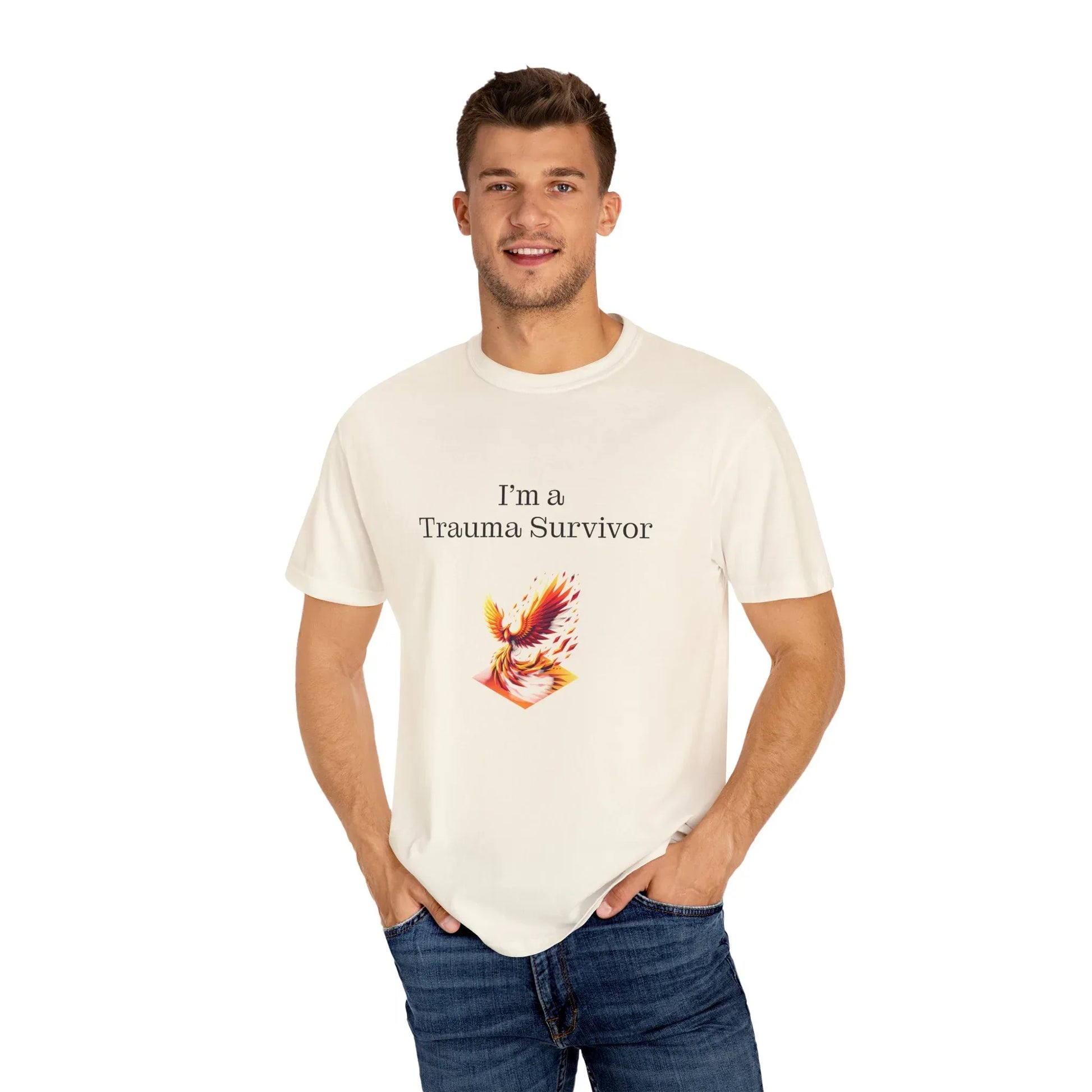 Trauma Survivor Unisex Garment-Dyed T-Shirt - Empowering Supportive Apparel - The Dreamer's Bookshop.