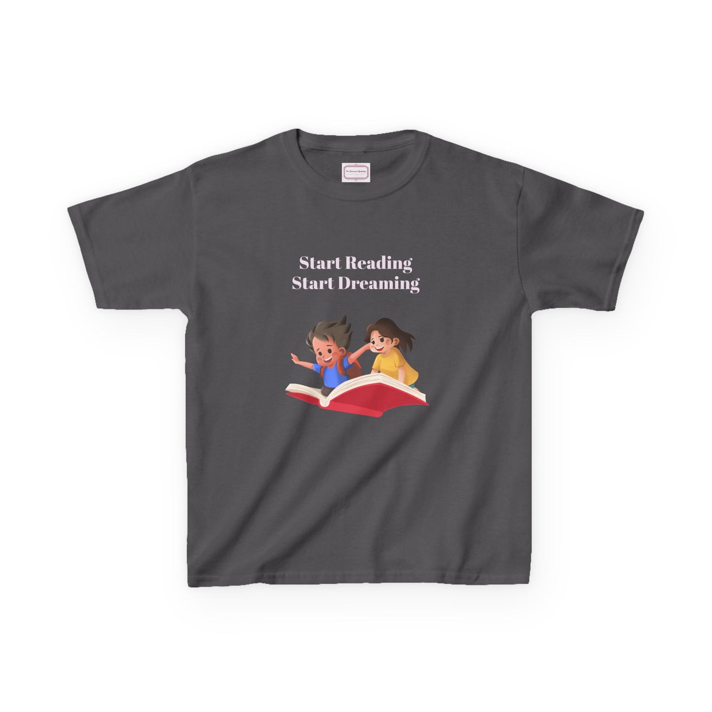 US (Ww) Kids Heavy Cotton™ Tee - Start Reading Start Dreaming Shirt