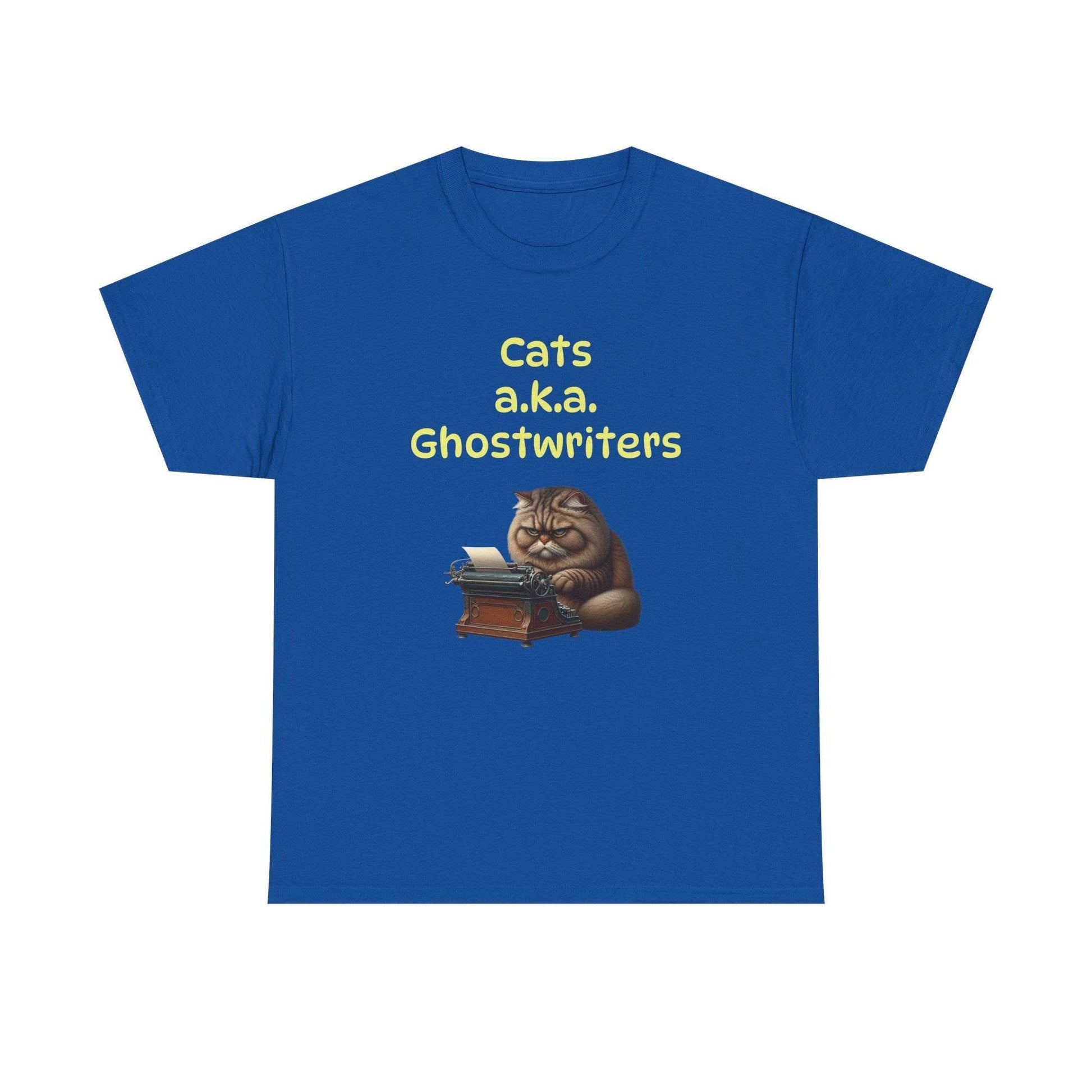 Cats Ghostwriters - A Unisex Heavy Cotton Tee - Perfect Gift for Book Lovers - The Dreamer's Bookshop.
