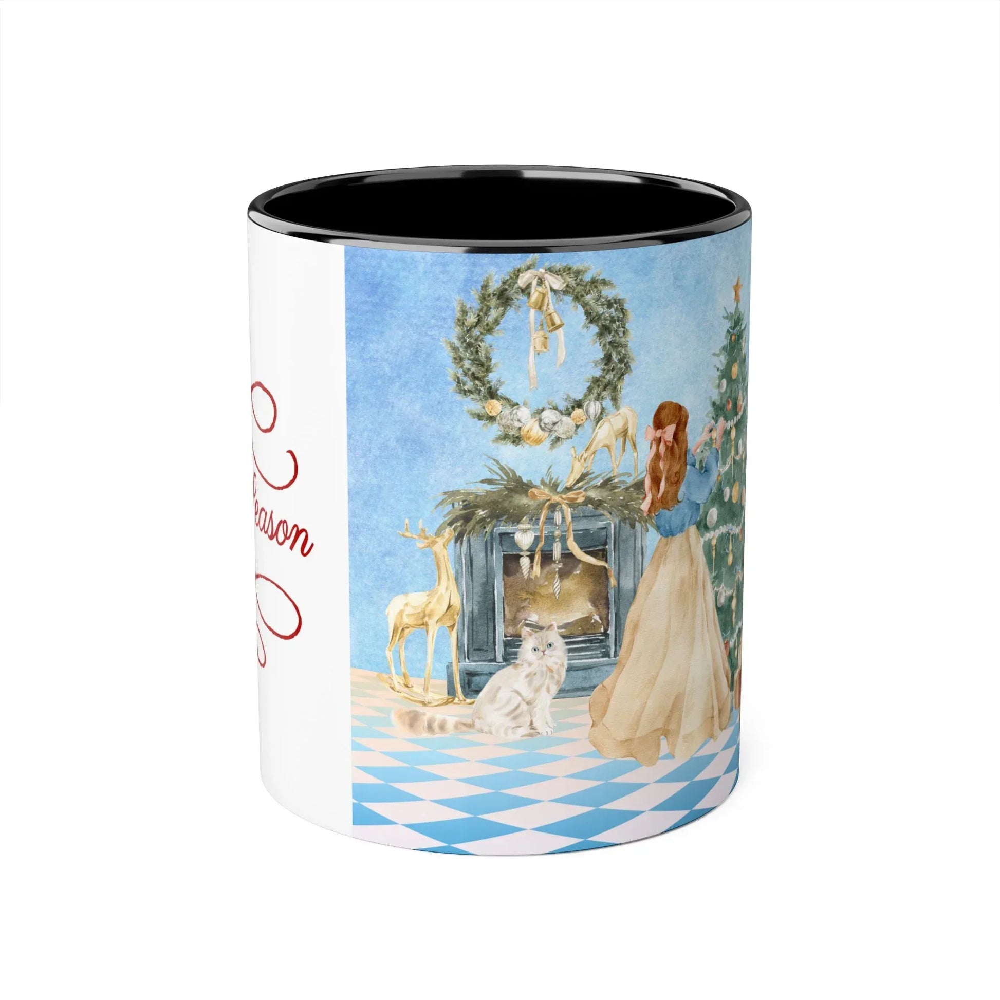 Christmas Tree Decoration Coffee Mug - 11oz Cup tis the Season - The Dreamer's Bookshop.