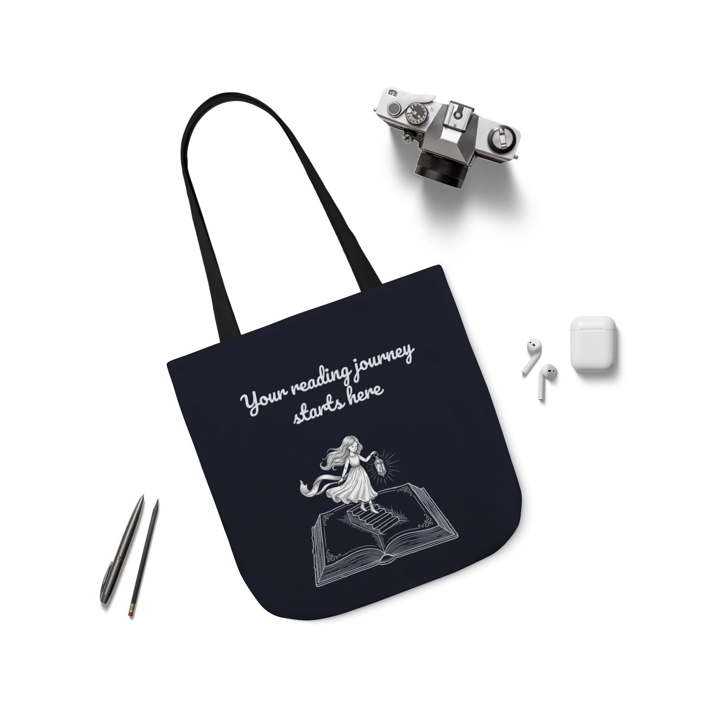 Whimsical Tote Bag - "Reading Journey"