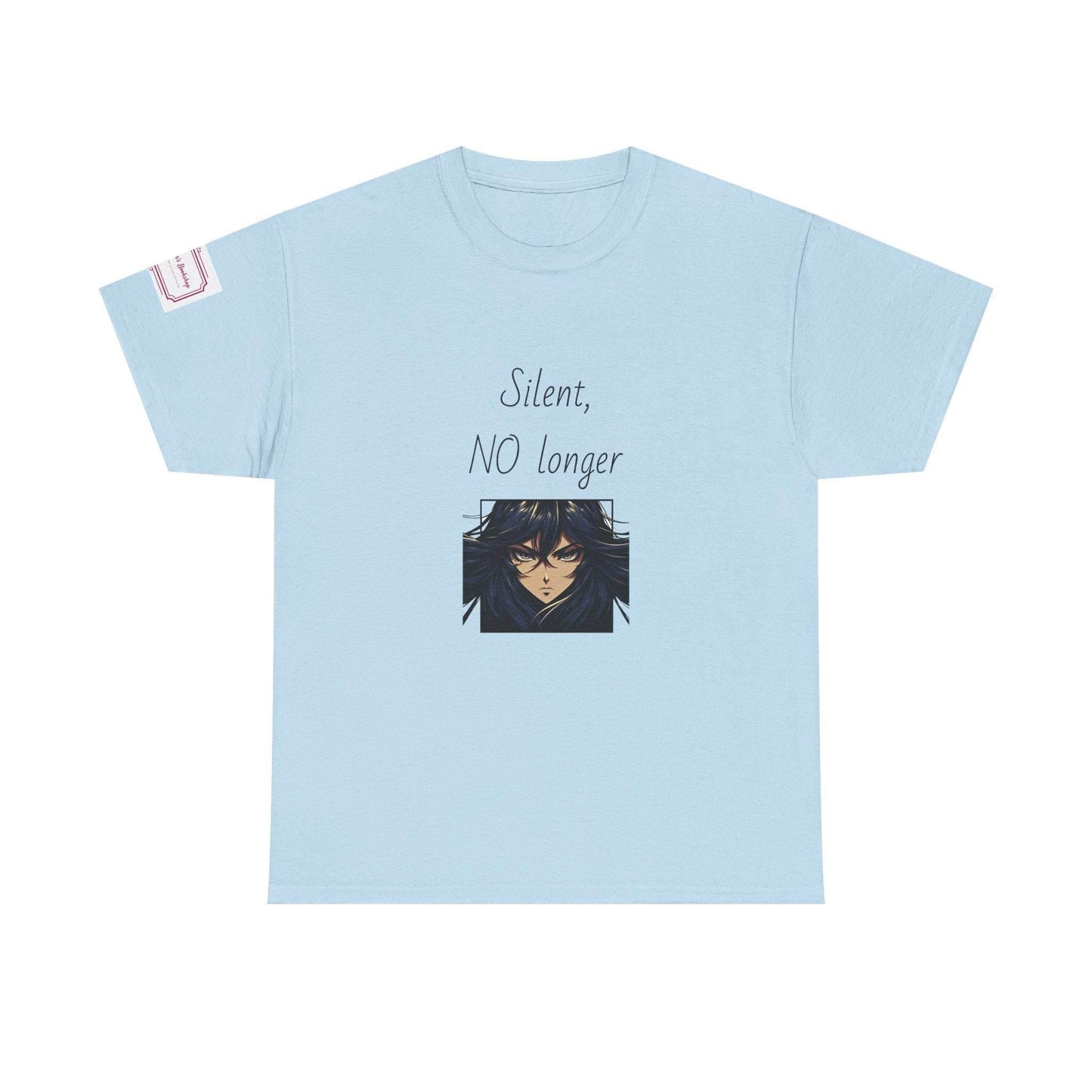 Silent, NO longer - Inspirational Unisex Heavy Cotton Tee - The Dreamer's Bookshop.