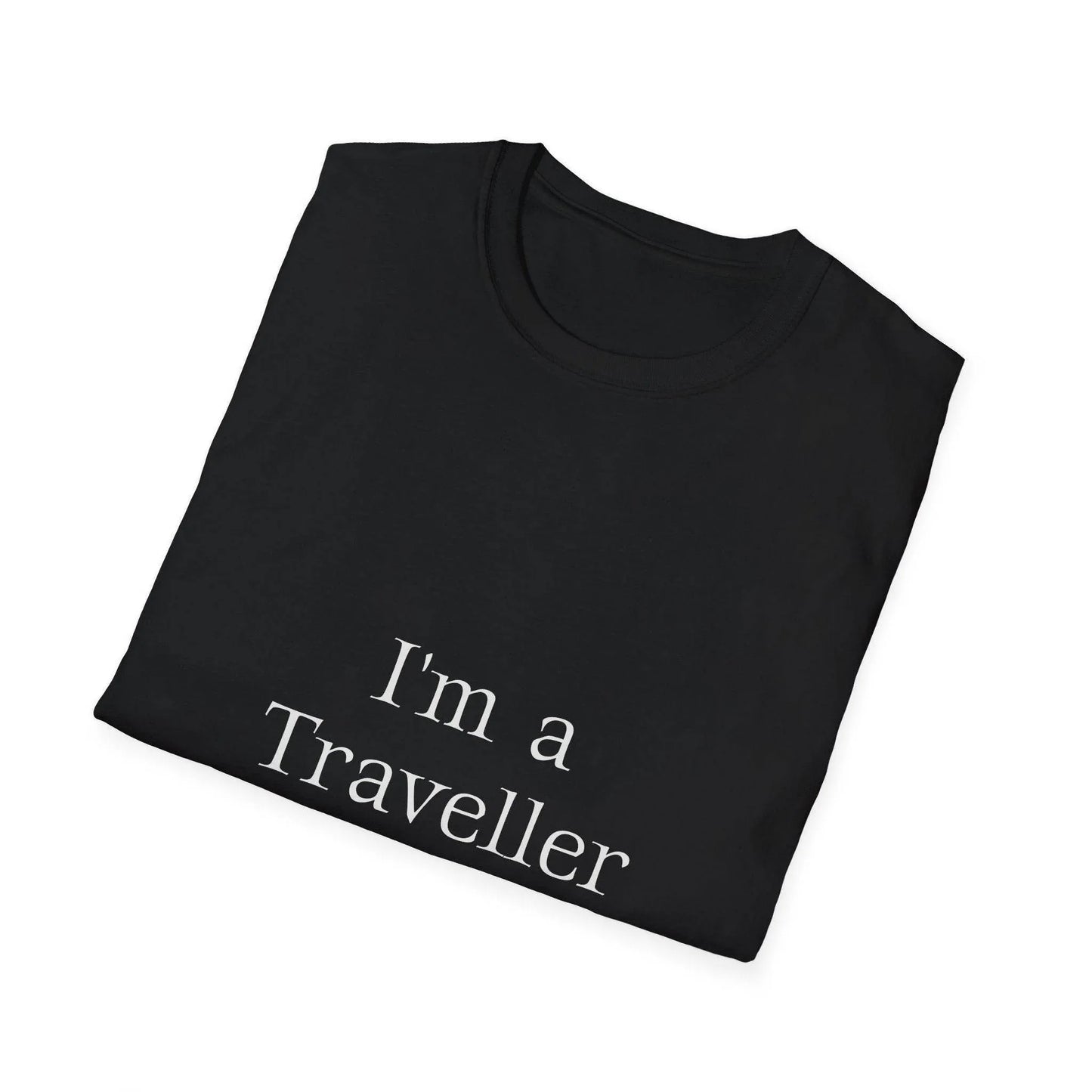 Unisex Softstyle T-Shirt - 'I'm a Traveller of Worlds' & 'Books Take Me Places Far & Beyond' - The Dreamer's Bookshop.