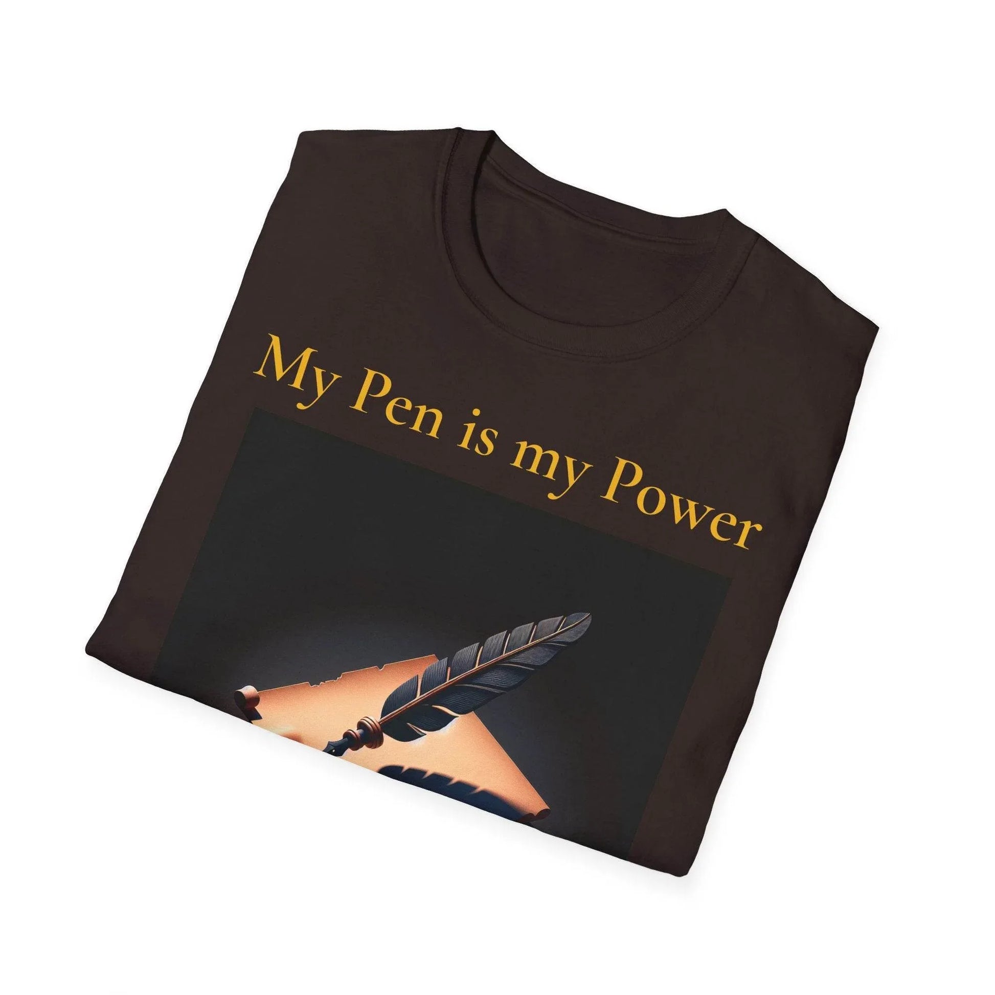 Inspirational Unisex Softstyle T-Shirt - 'My Pen' Motivational Design - The Dreamer's Bookshop.