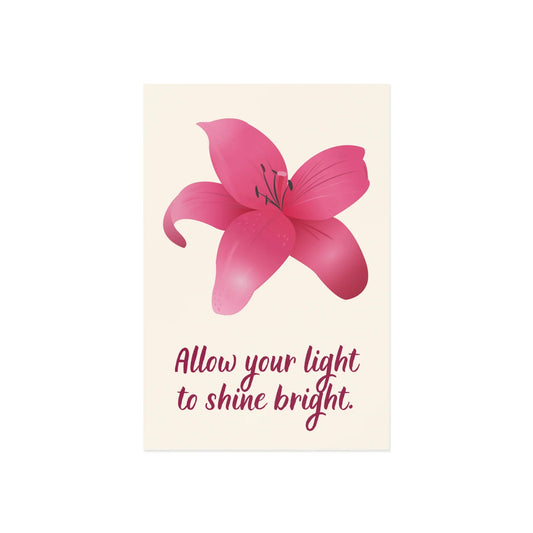 The Dreamer's Bookshop - Love Yourself Card "Your light" - The Dreamer's Bookshop.
