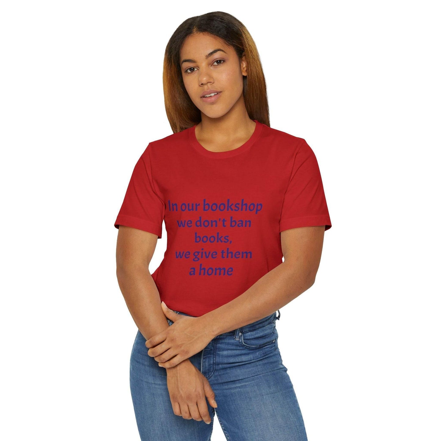 Inspirational Unisex Jersey T-Shirt - In our bookshop Vibe - The Dreamer's Bookshop.