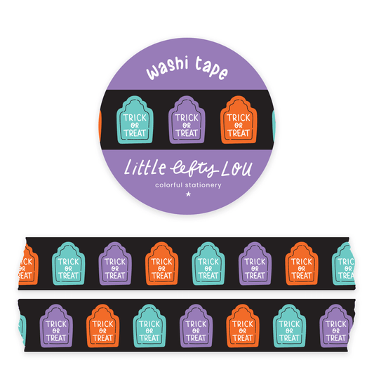 Little Lefty Lou - Gravestones zwarte washitape - The Dreamer's Bookshop.